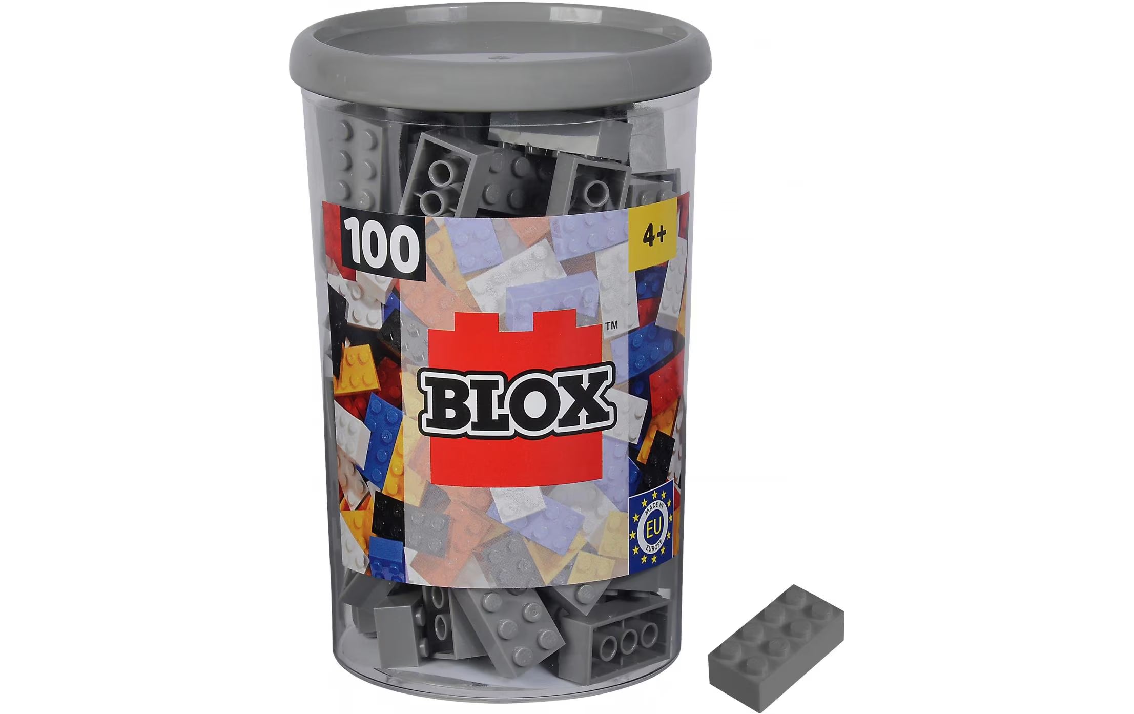 BLOX 100 graue 8er Steine in Dose