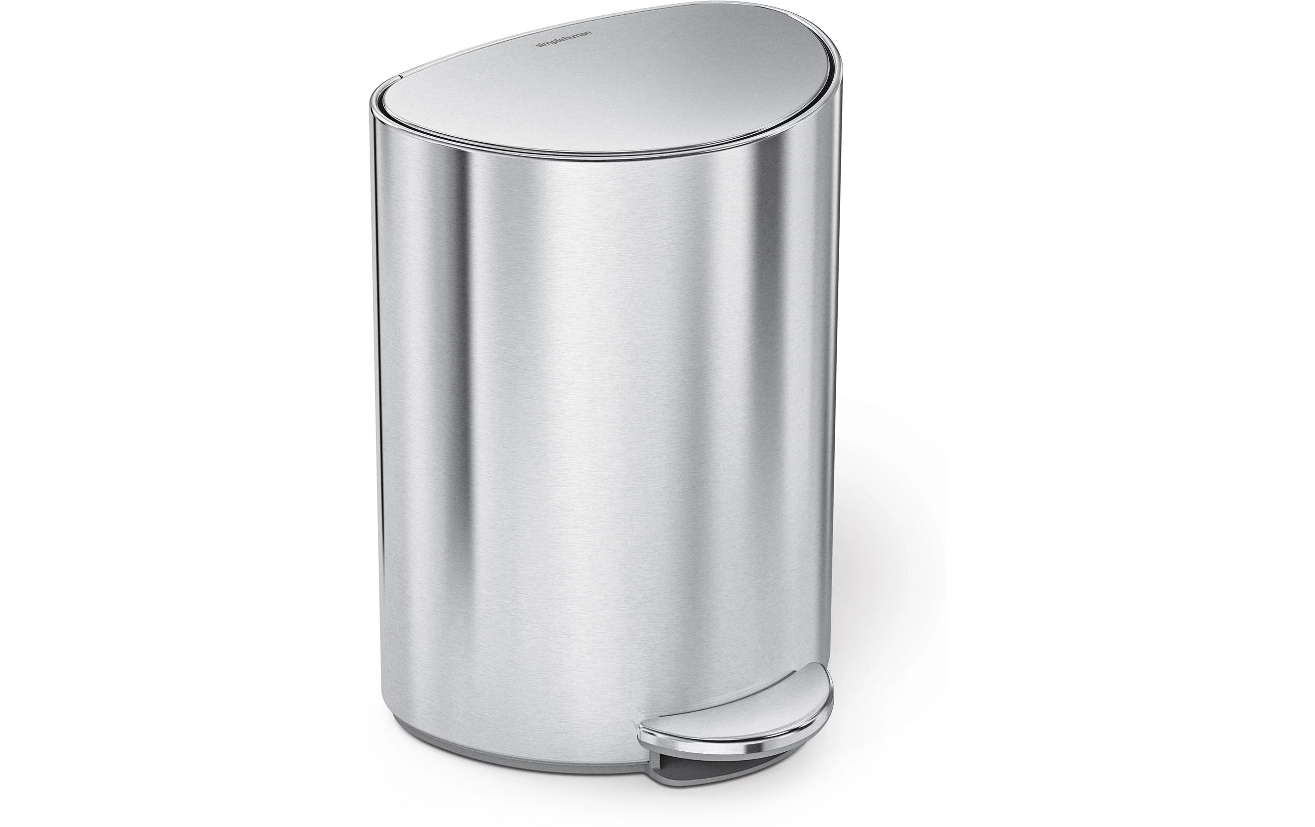 Simplehuman, Abfalleimer 6 l, Silber gebürs