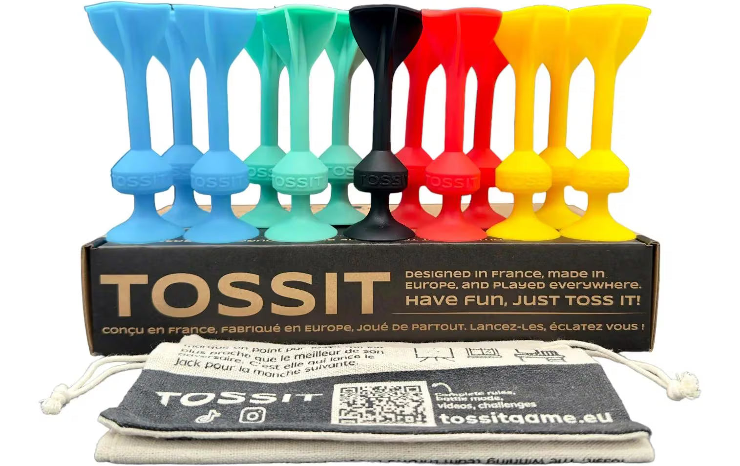 TOSSIT Saugnapf-Darts - Set für 4 Spieler