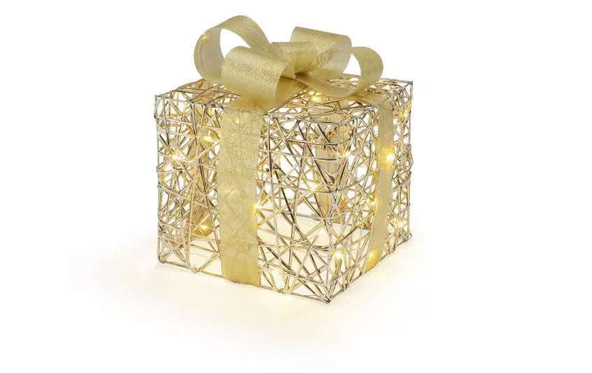 STT LED Dekoration Gold giftbox