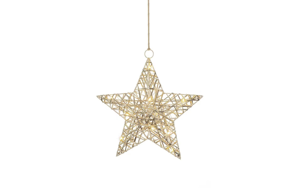 STT LED Dekoration Gold hanging star