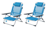 KOOR, Strandstuhl Arieenzo, Blau, 2 Stück