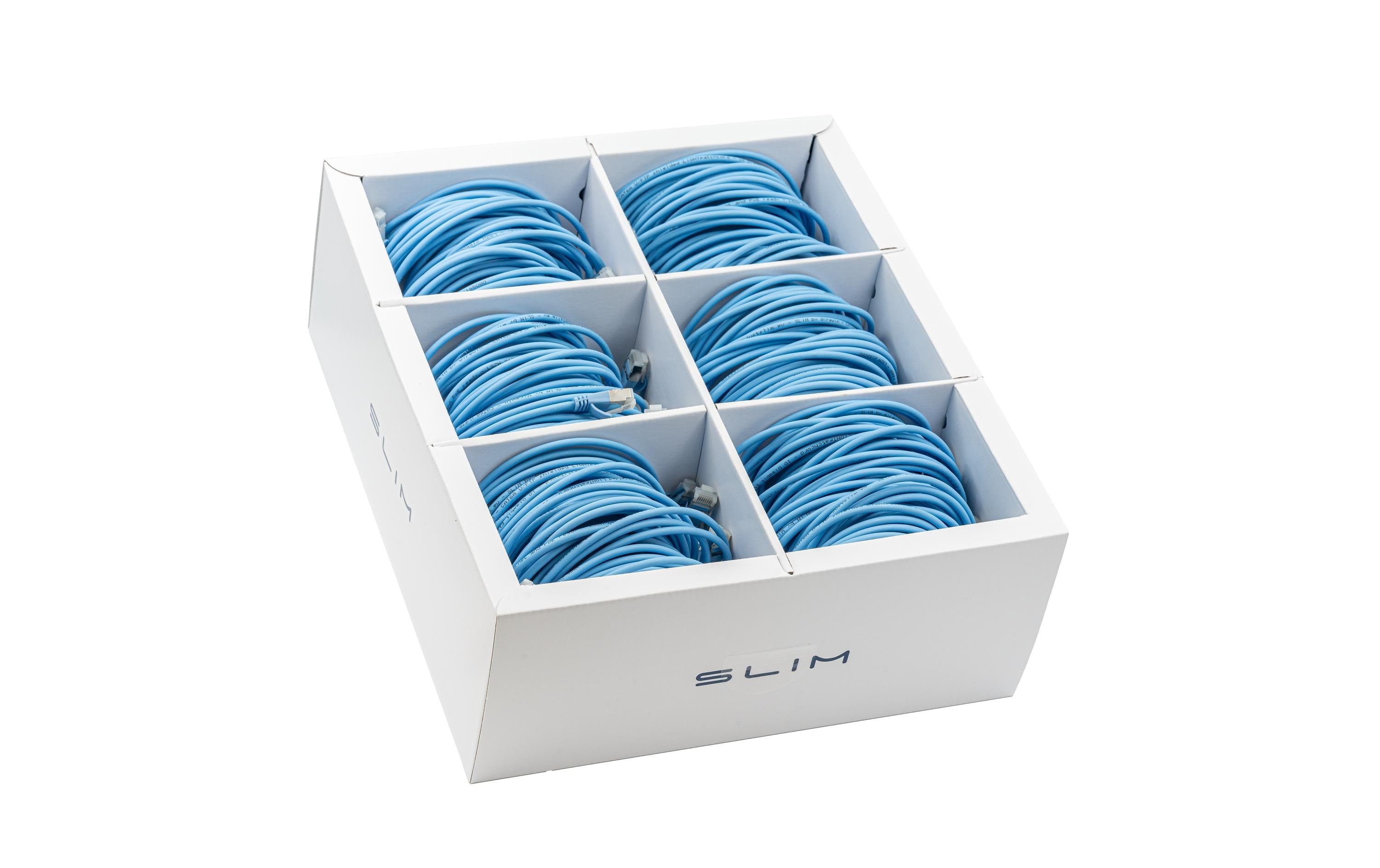 SLIM Patchkabel: 1.5m, blau, 60-Pack