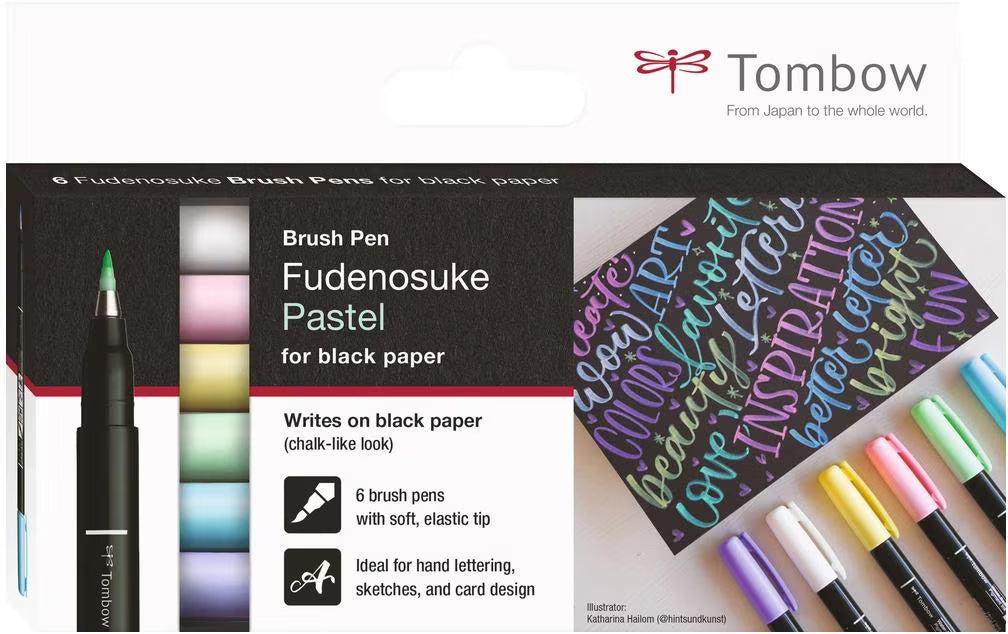 Tombow Fudenosuke WS-BS, 6er Pastel