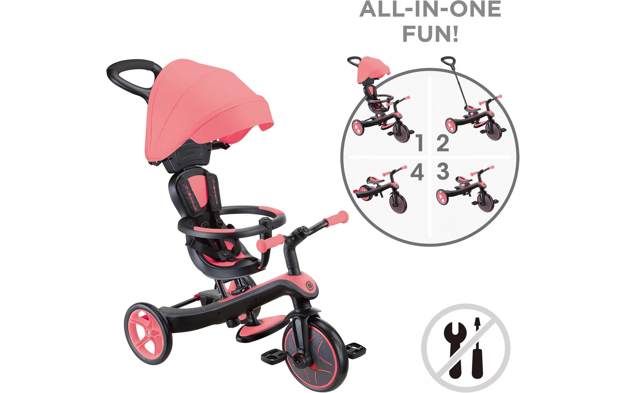GLOBBER Dreirad Trike Explorer 4 in 1