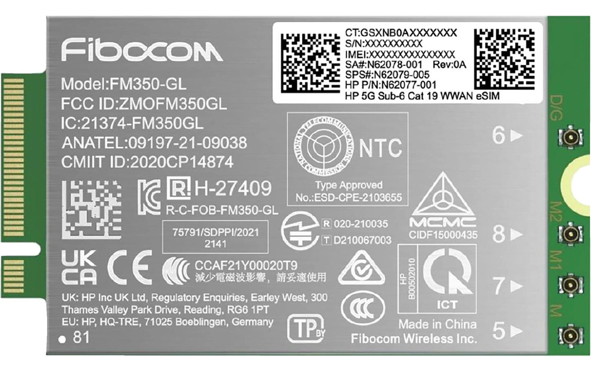 HP 5G NR / 4G WWAN G11