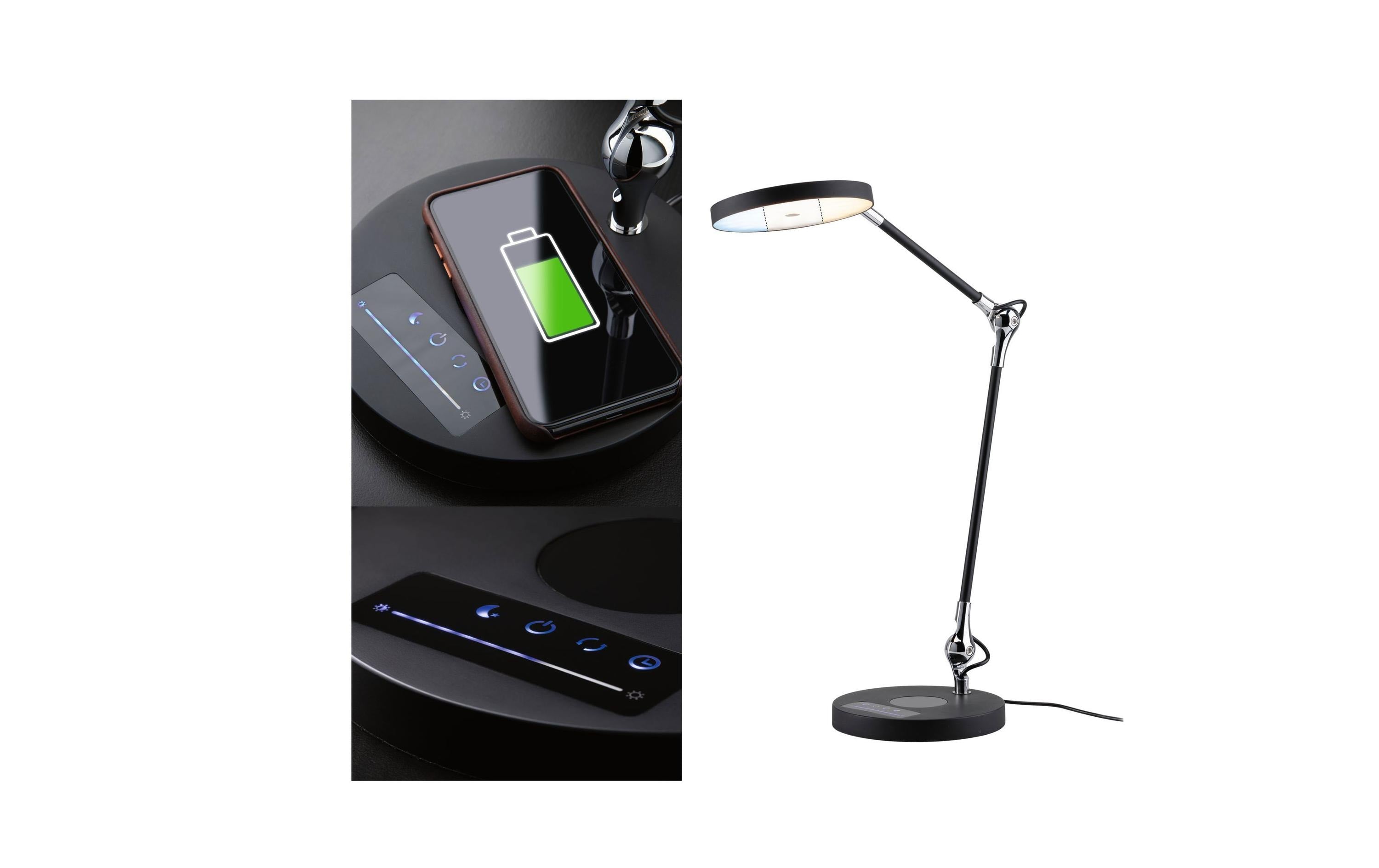 Paulmann Numis LED Tischleuchte Schwarz QI