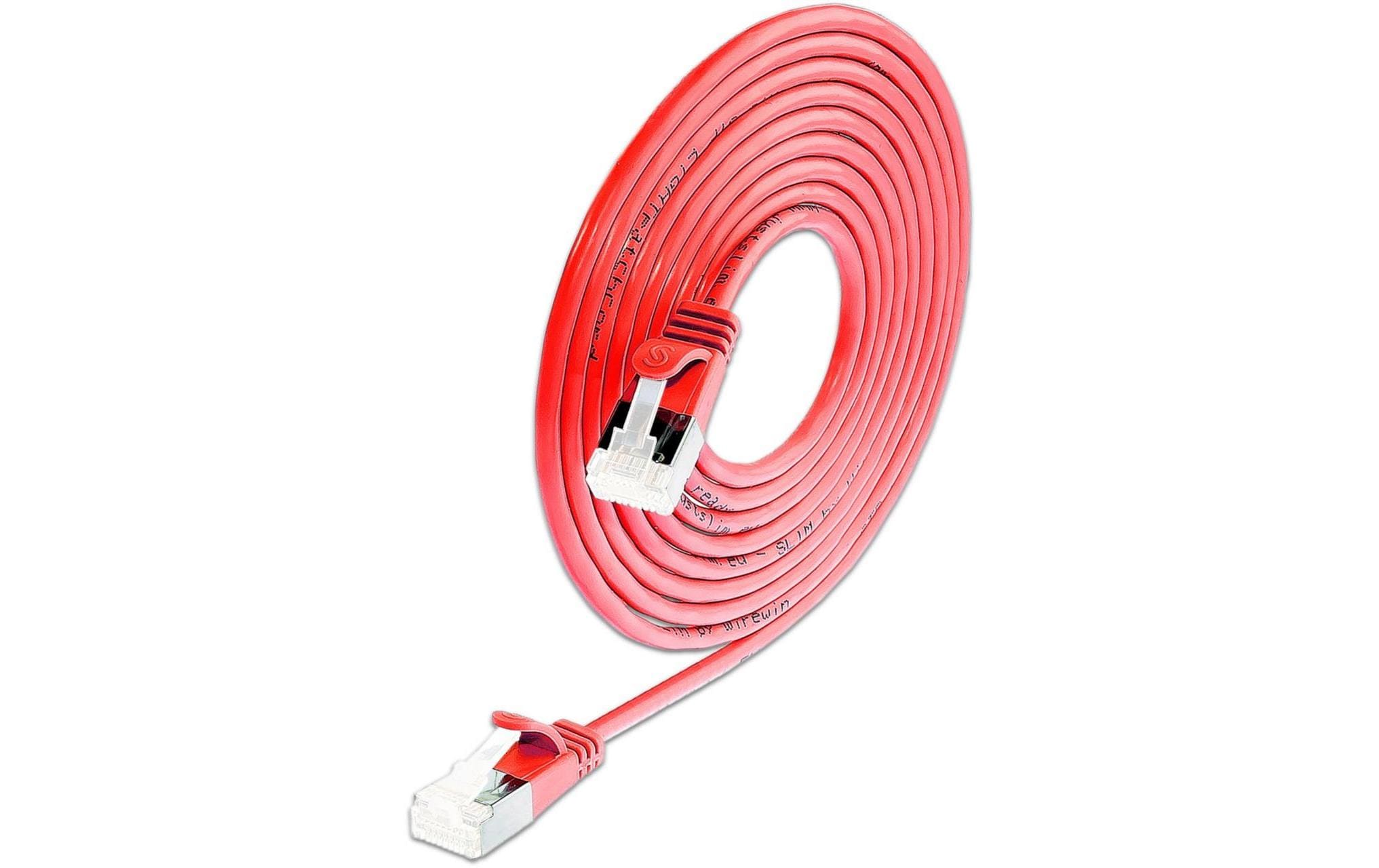 SLIM Patchkabel: 15cm, rot, 50-Pack