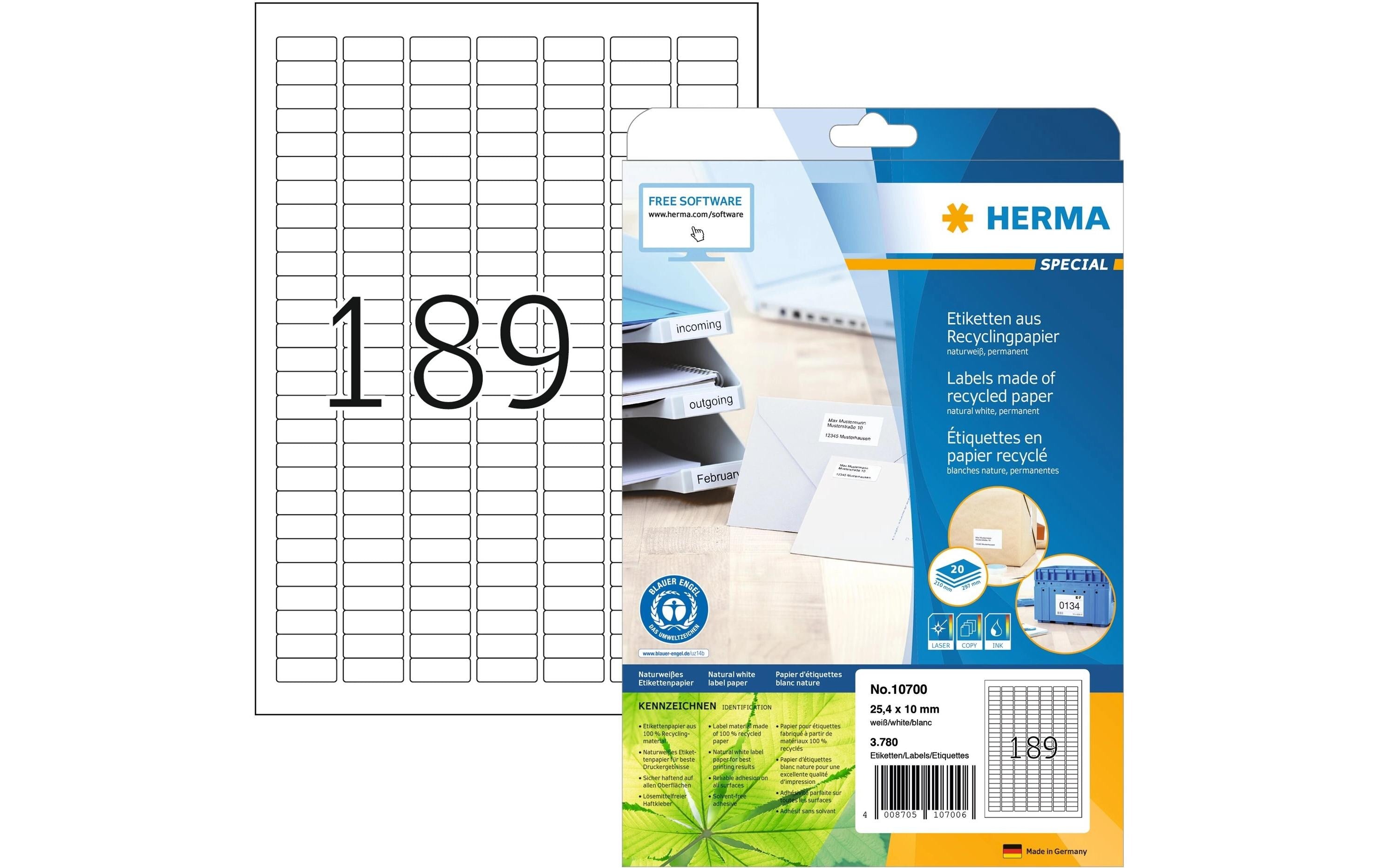 Herma Universaletiketten Recycling,