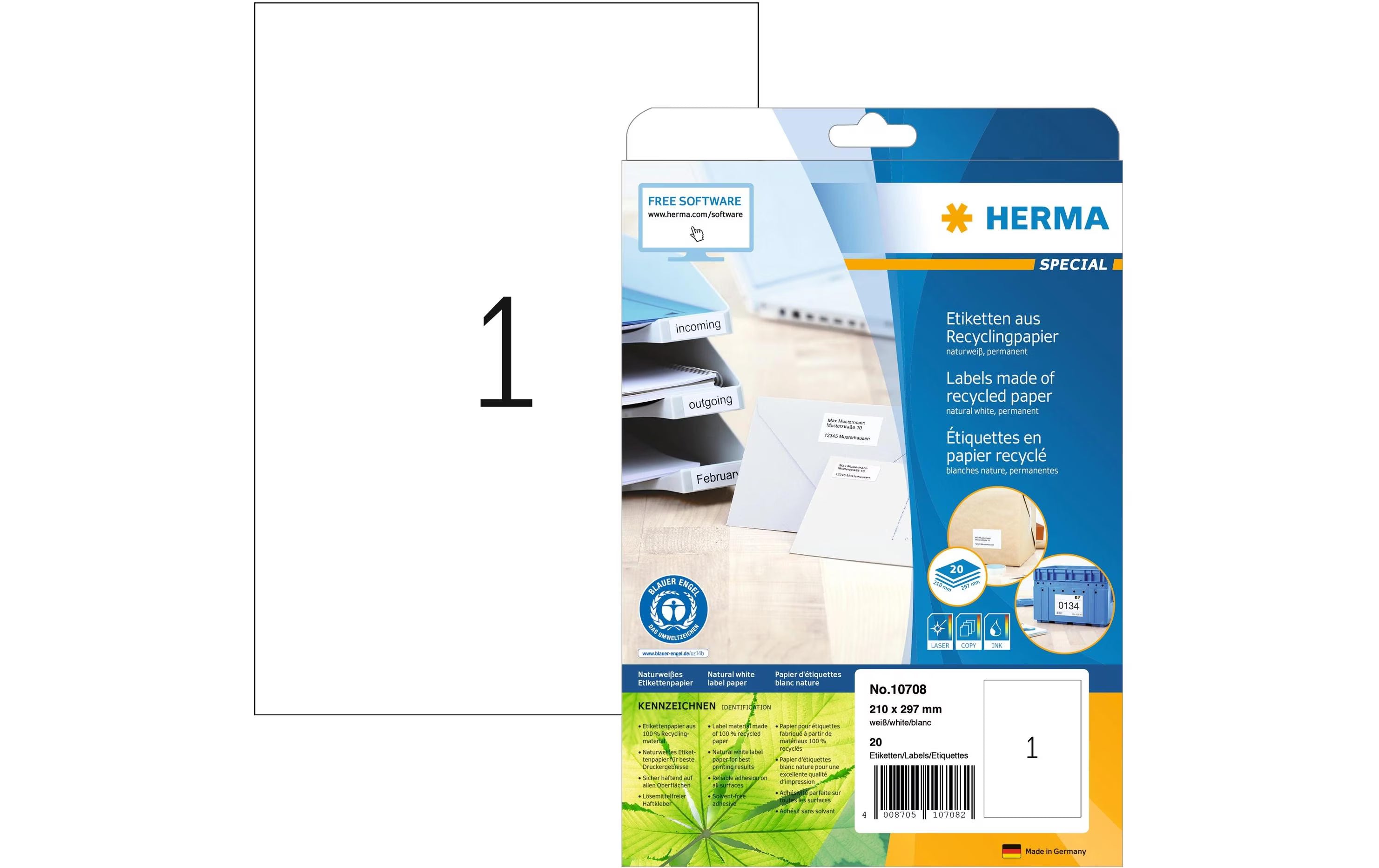 Herma Universaletiketten Recycling