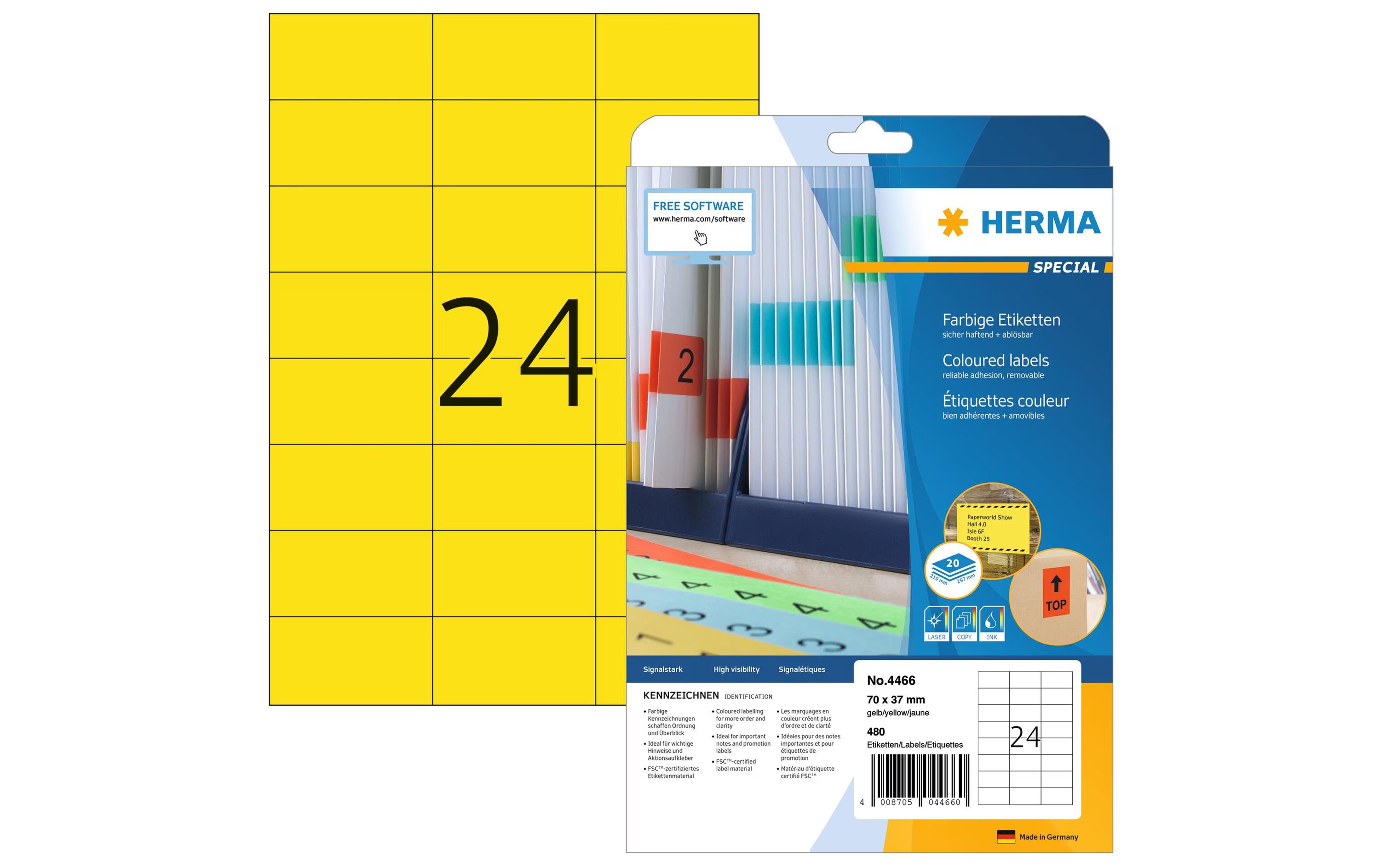 HERMA, Universal-Etiketten 7 x 3.7 cm, 480