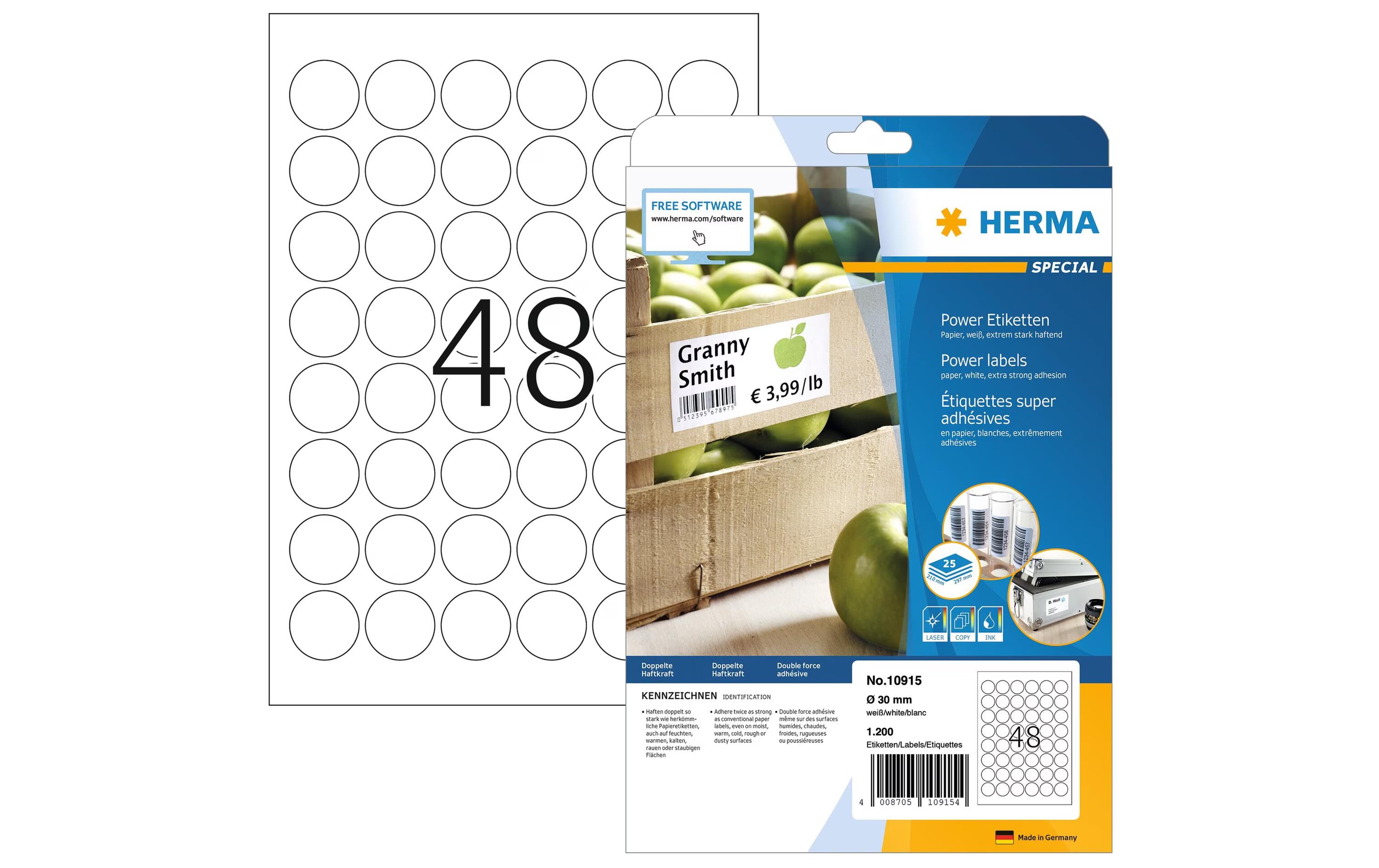 Herma Power-Etiketten 10915 30mm