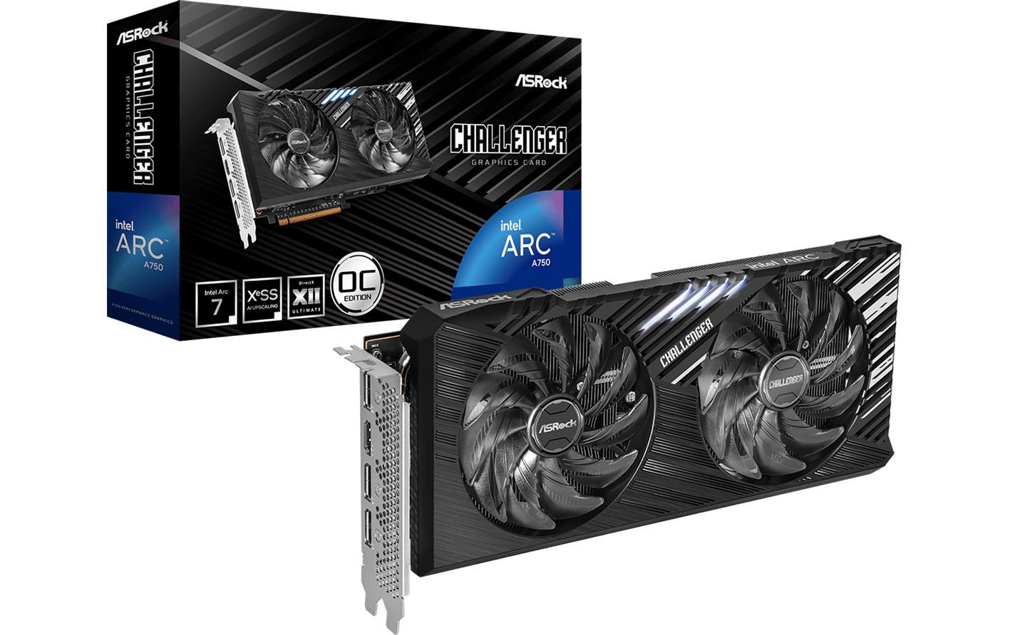 ASRock Intel Arc A750 Challenger SE O8GB