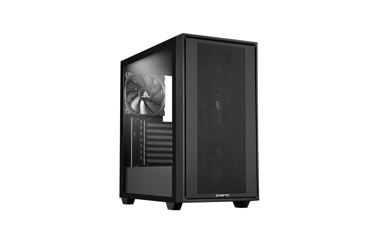 Chieftec Midi Tower GS-03B-BLK-OP, Schwarz