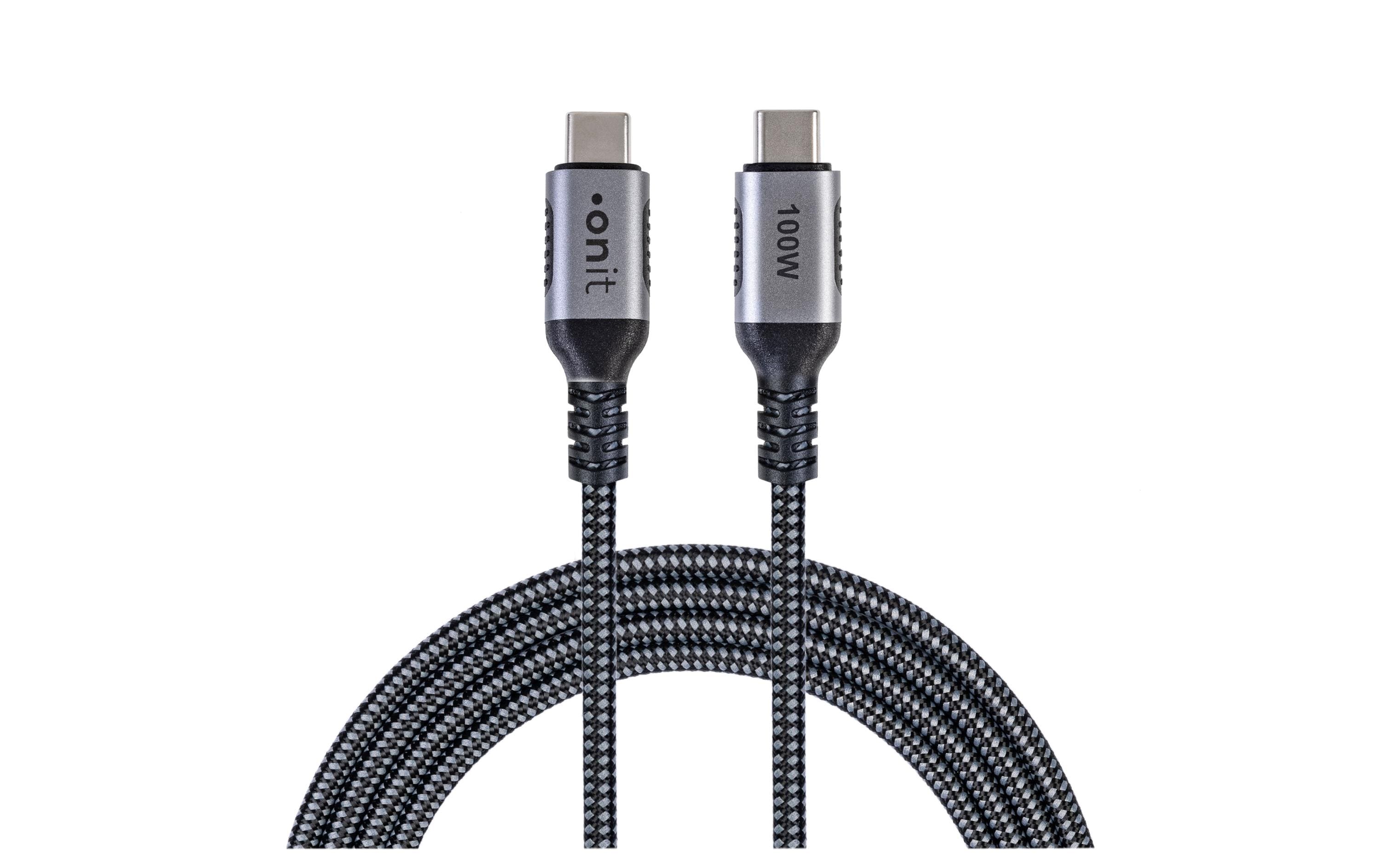 onit USB-Kabel C-C schwarz/grau 0.5m
