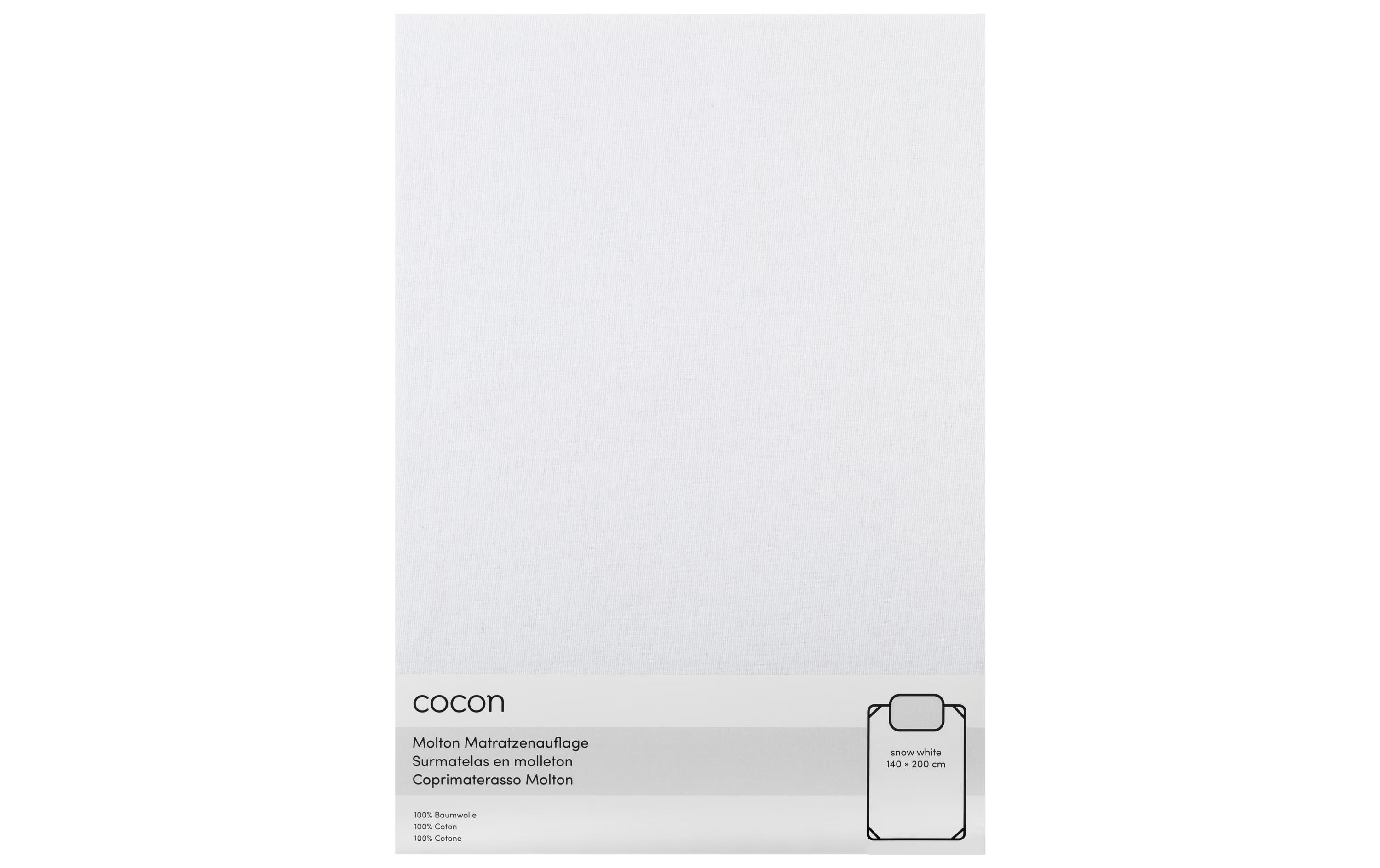 COCON Molton mit Gummiband, weiss