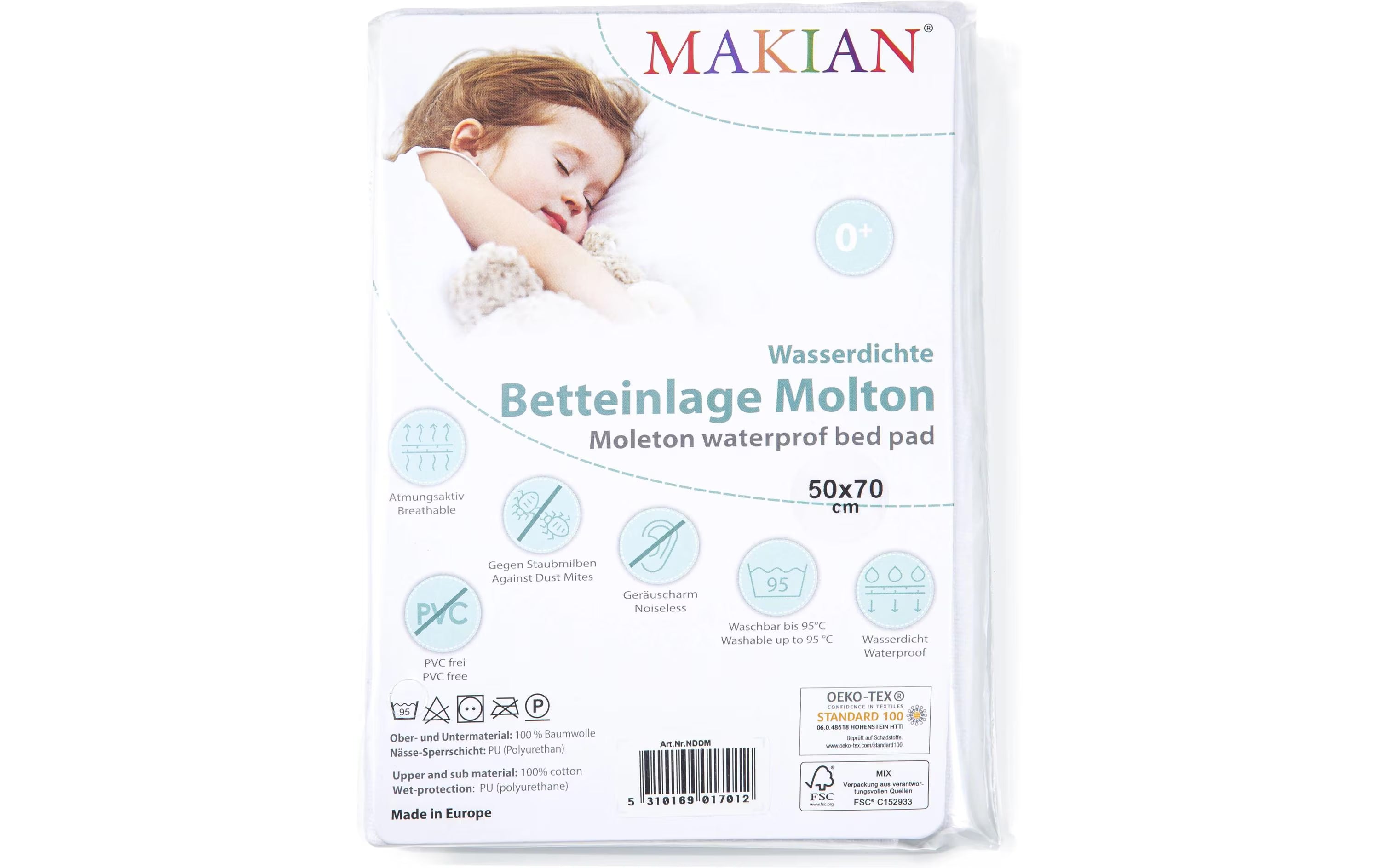 Makian Wasserd. Matratzenauflage 50x70cm