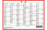 Simplex Wandkalender 2026 ohne Namenstage