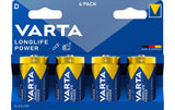 Varta, Batterie Longlife Power D , 4 Stück