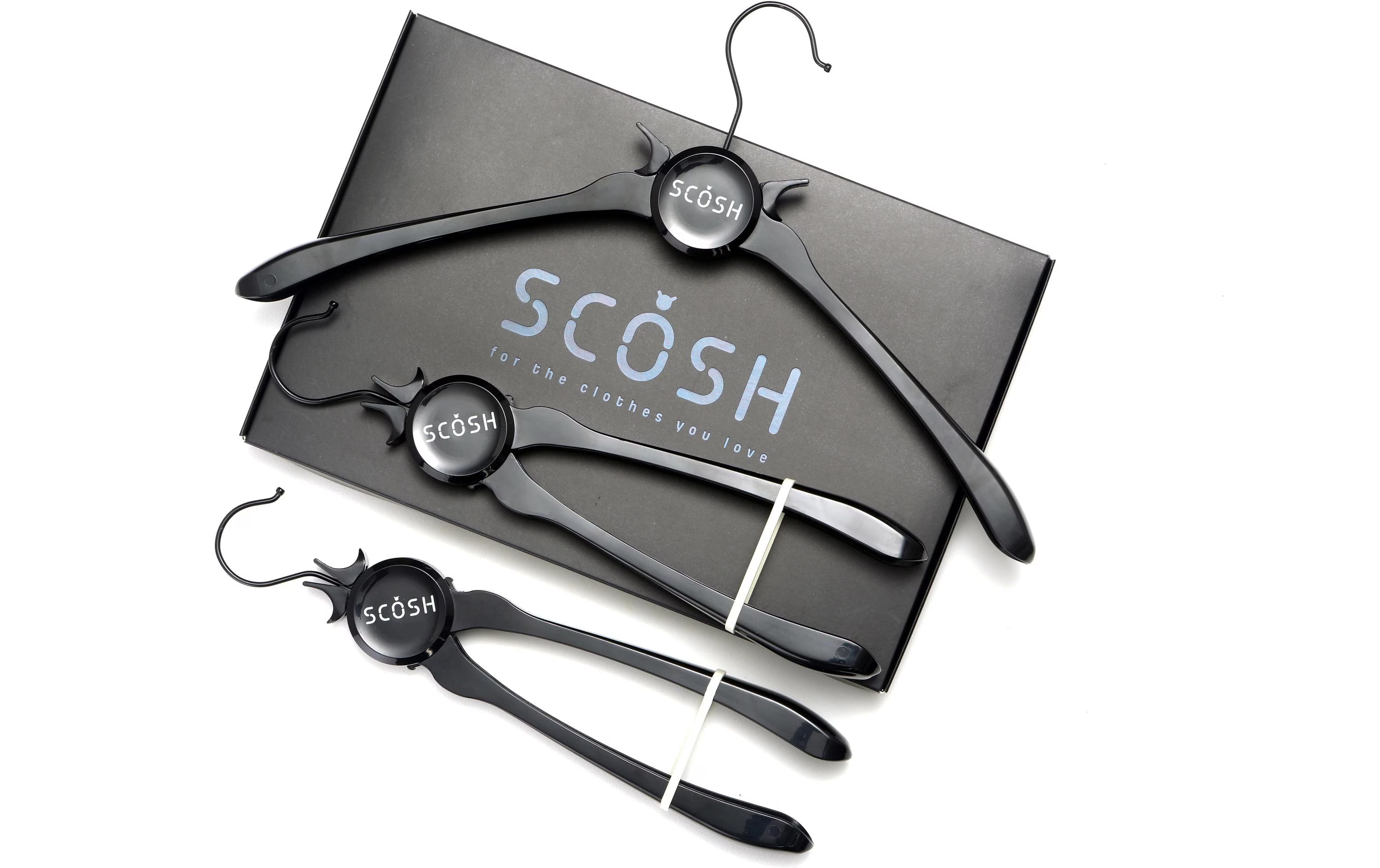 Scosh Kleiderbügel 3 Stück Schwarz