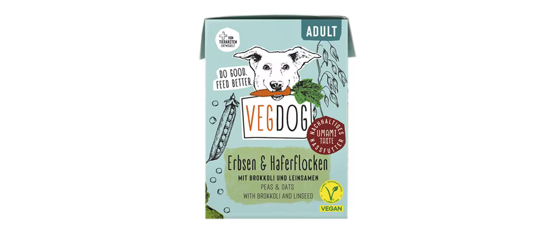 Vegdog Nassfutter Adult Tetra Pak Erbsen