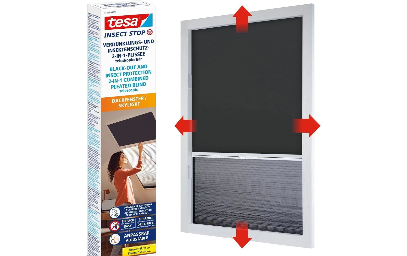 tesa Insect Stop 2-in-1-Plissee