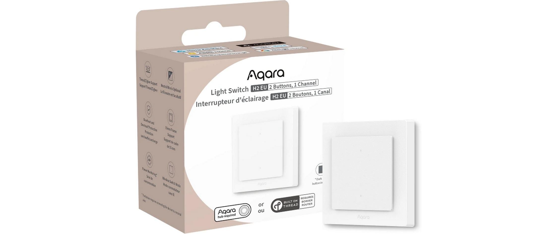 Aqra 2x Lichtschalter 1 Channel H2