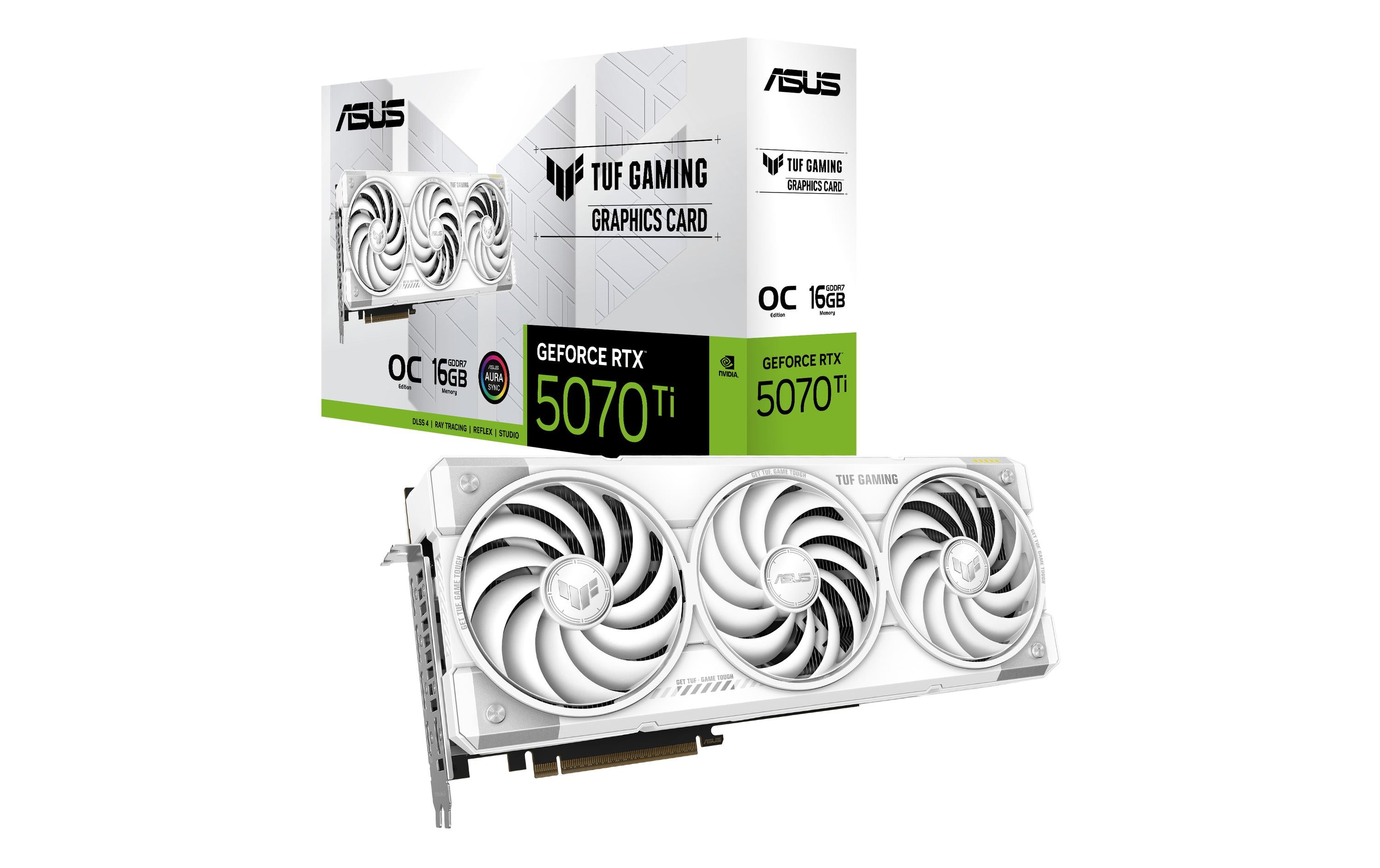 ASUS TUF RTX5070TI O16G WH GAMING, GDDR7