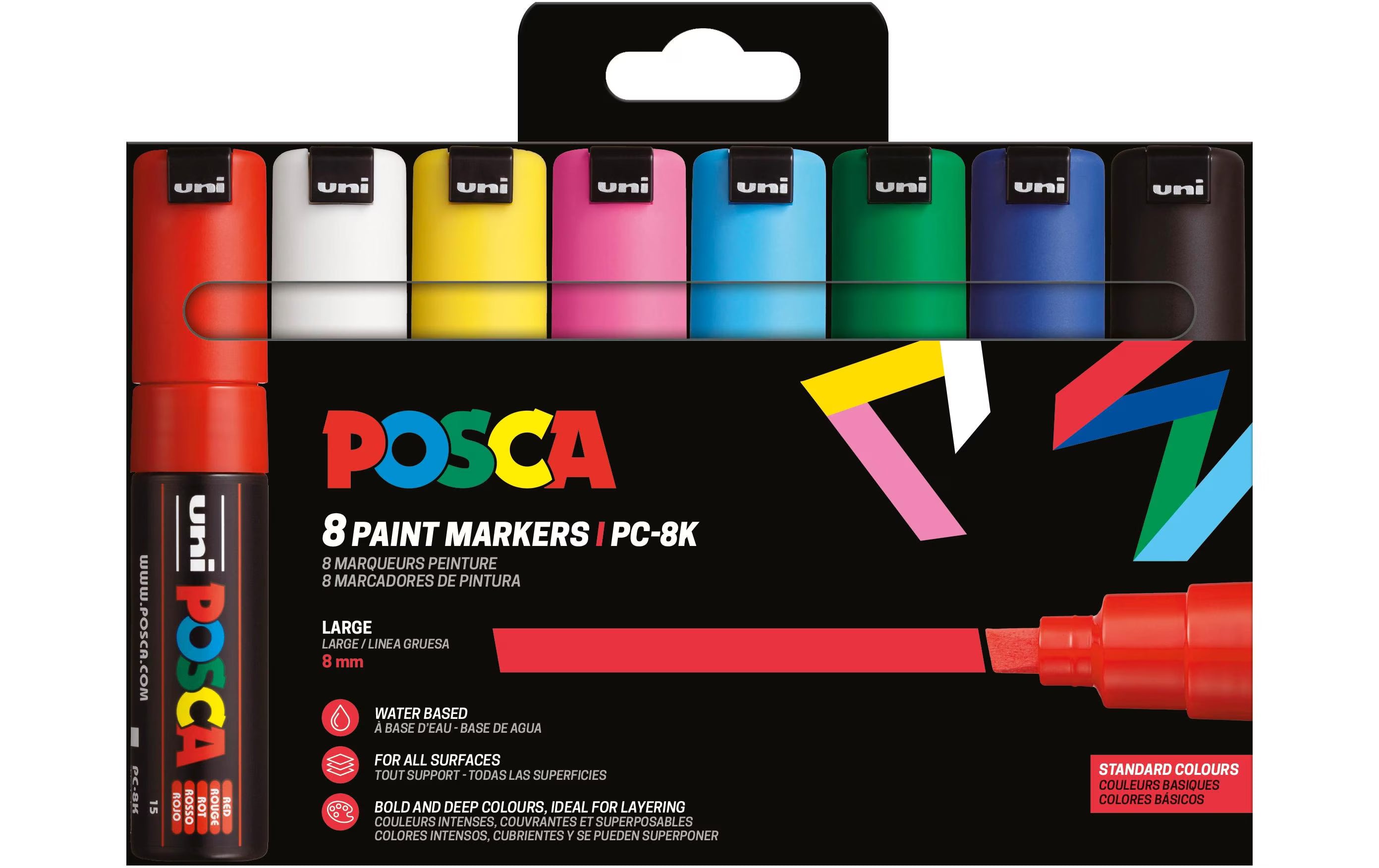 Uni POSCA Marker PC8K SET8, Basic