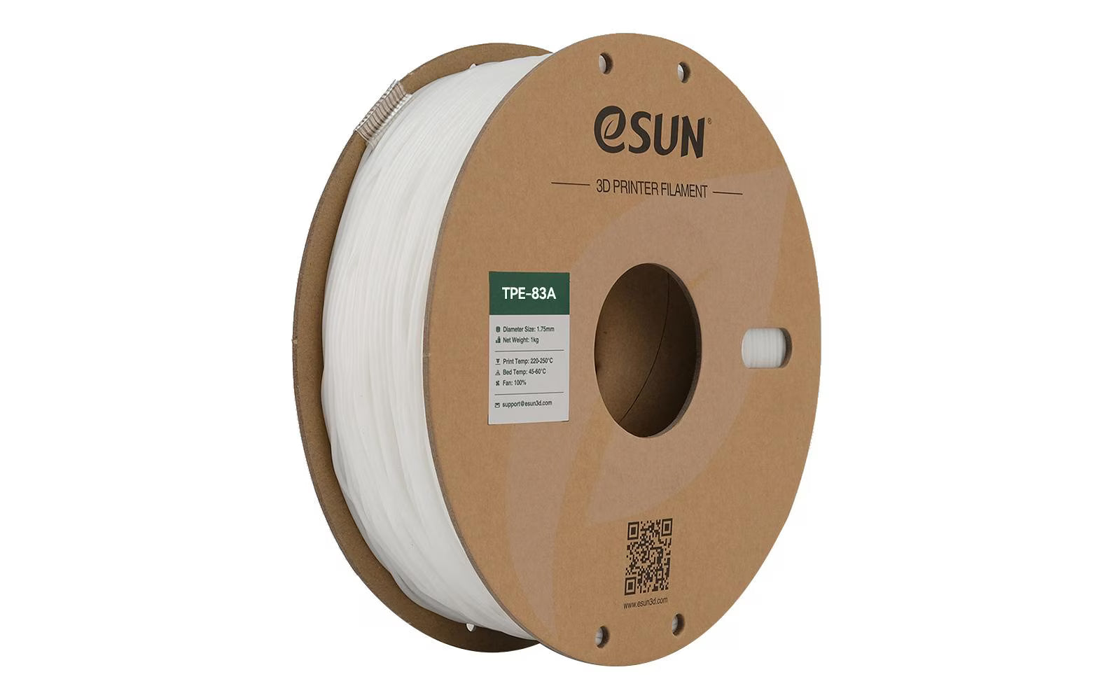 eSun, Filament TPU-83A Weiss 1.75 mm 1 kg