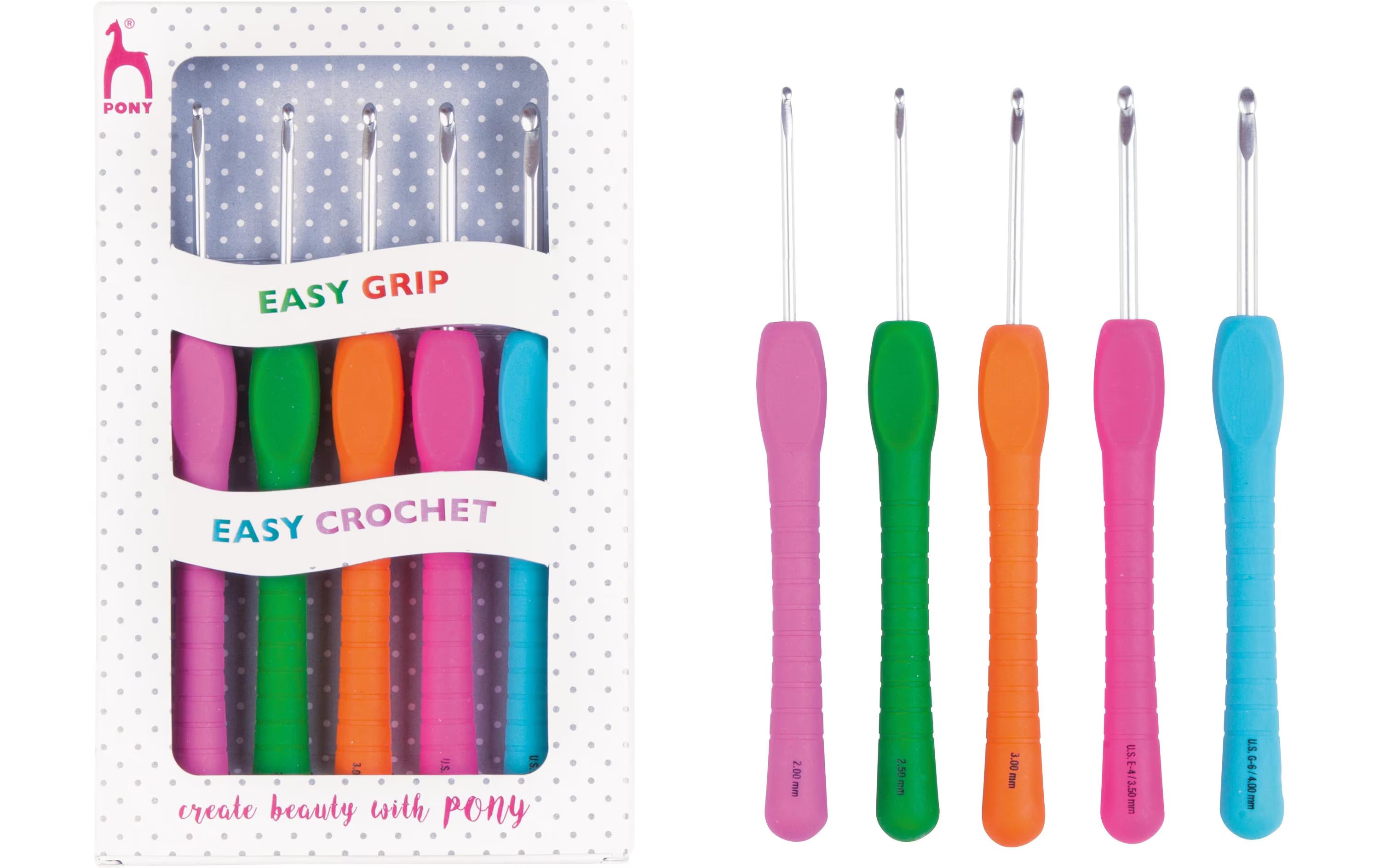 Pony Häkelnadel Set Grip