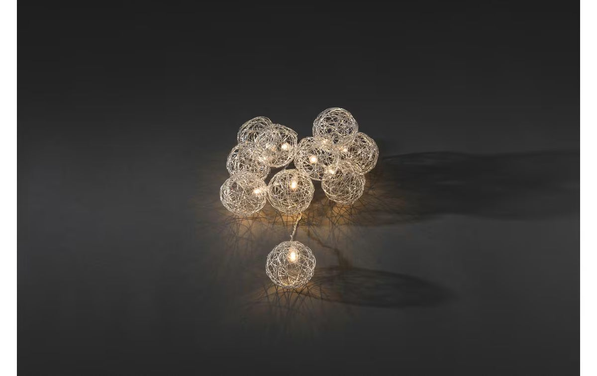 Konstsmide LED Dekolichterkette Drahtkugeln