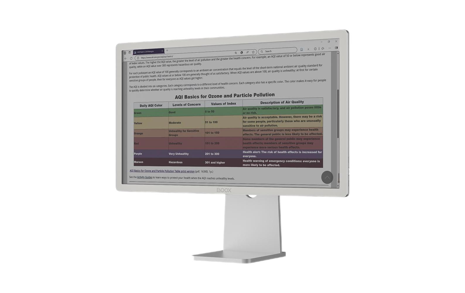 Boox Mira Pro (Color)E-Ink Moniitor