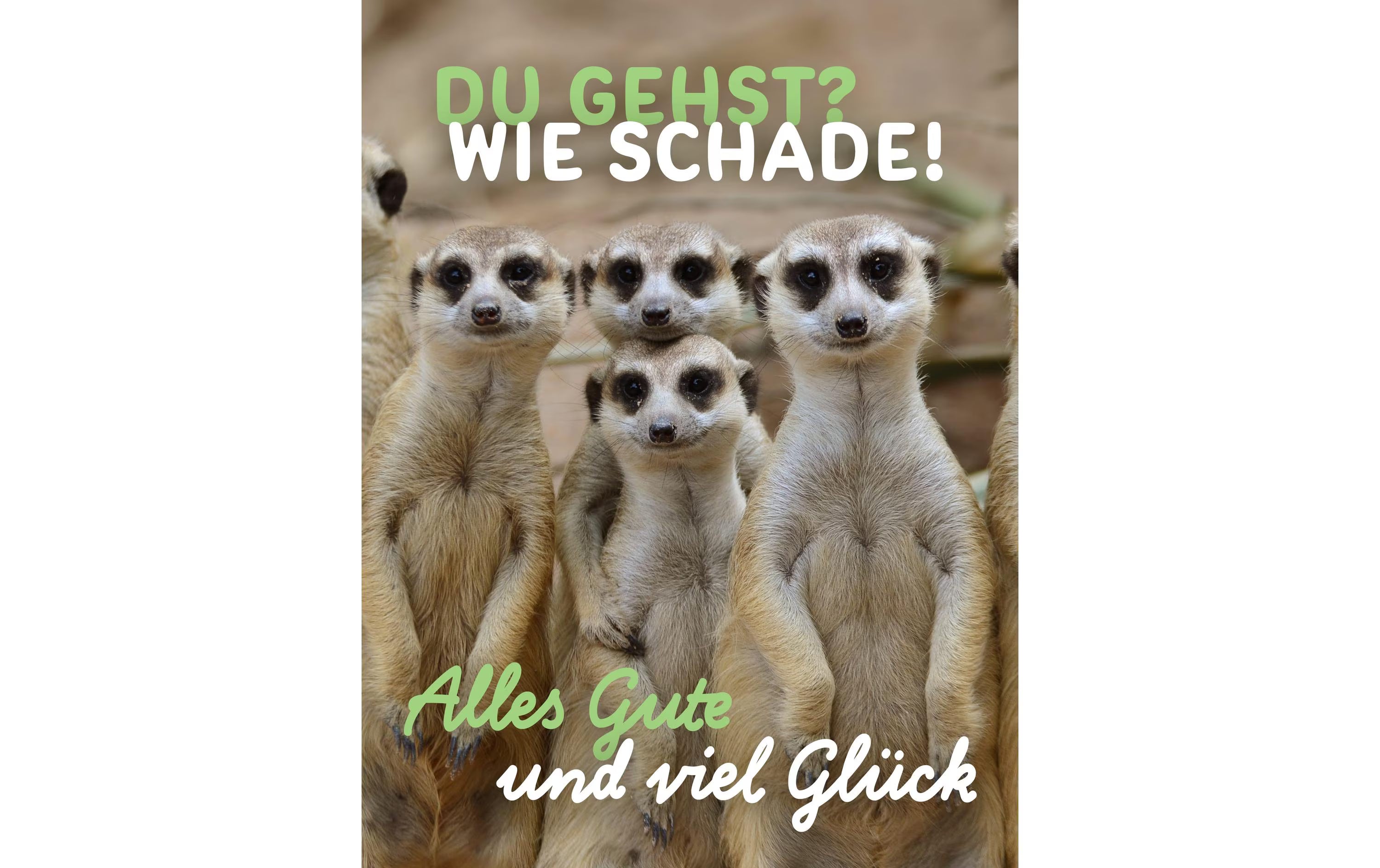 Cart Glückwunschkarte zum Abschied