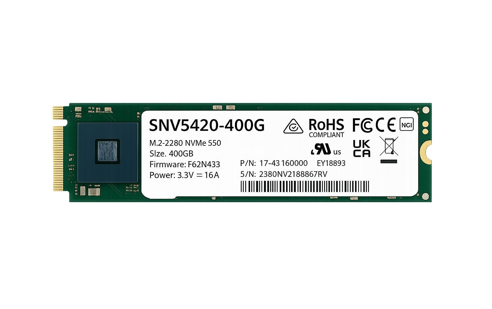 Synology SSD M.2 2280 NVMe 400GB