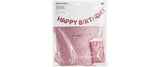 Rico Girlande Happy Birthday, Glitter, Rosa