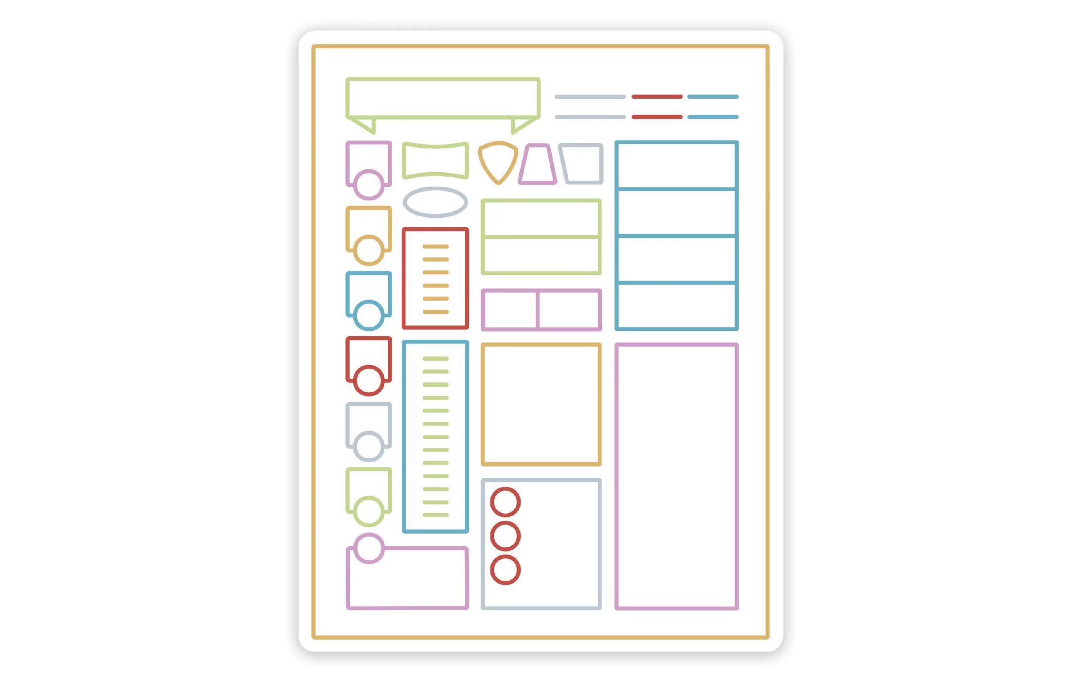 Minimal Character Sheet Sticker