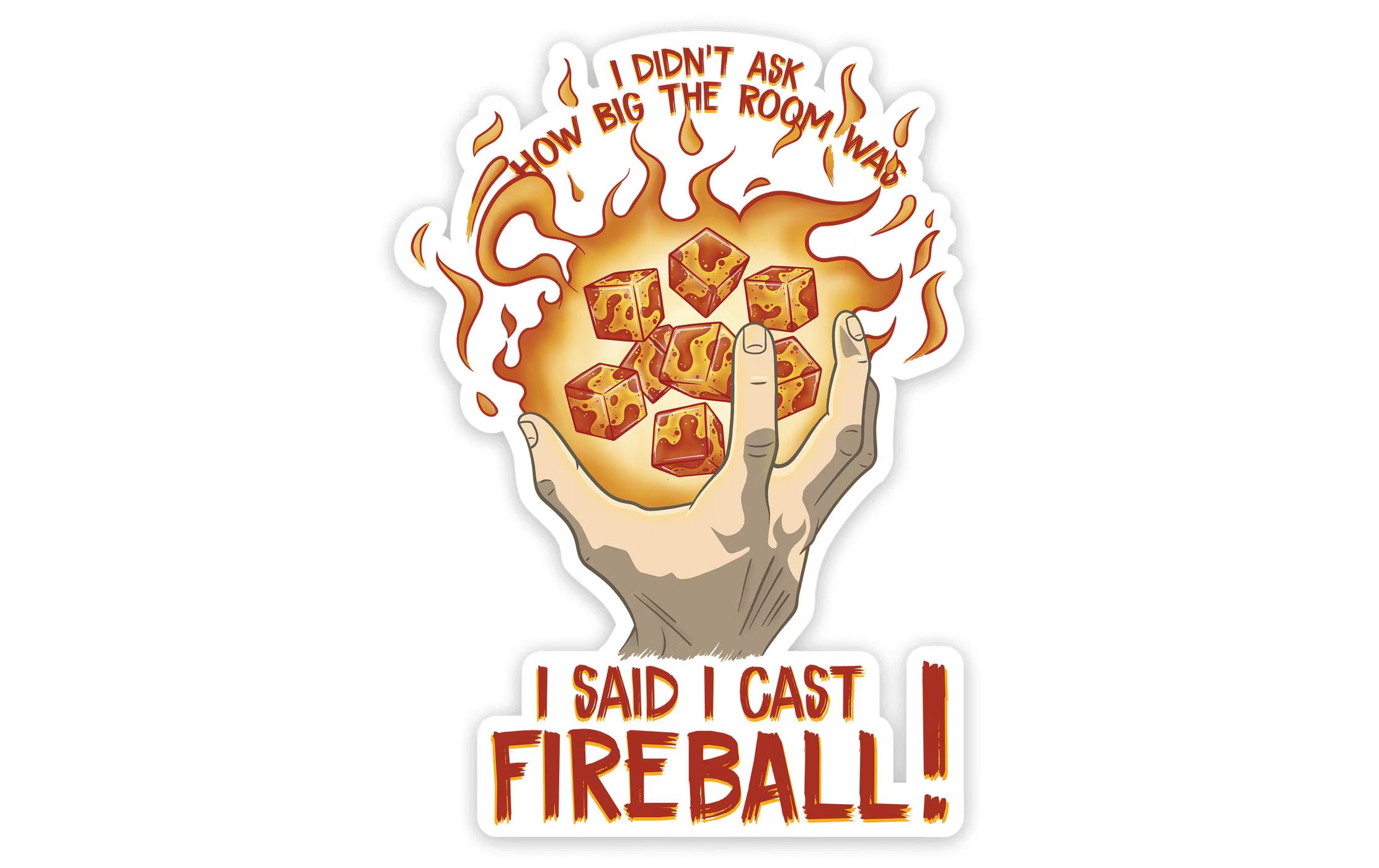 I Cast Fireball Sticker