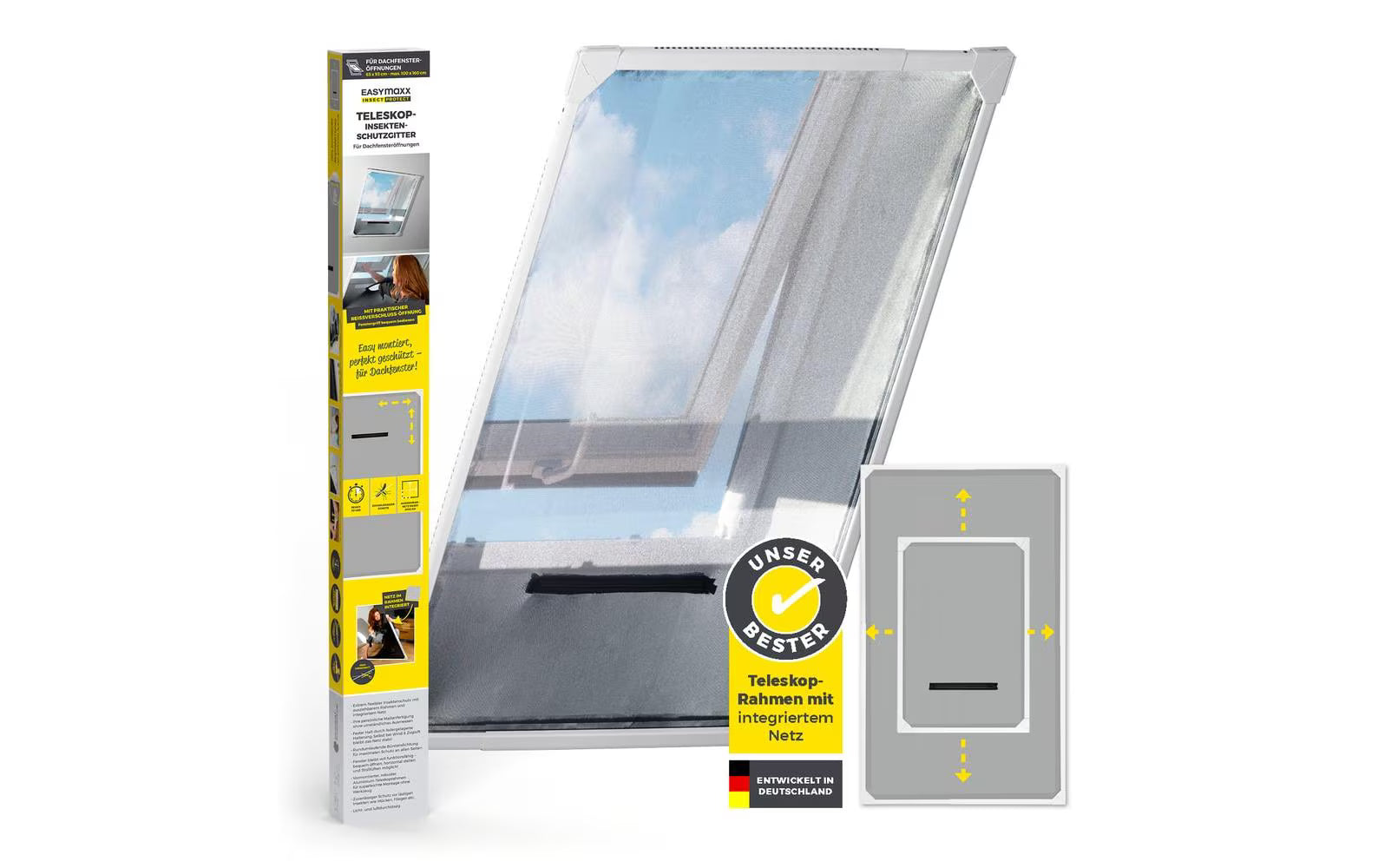 EASYmaxx Moskitonetz Dachfenster Magic Fit