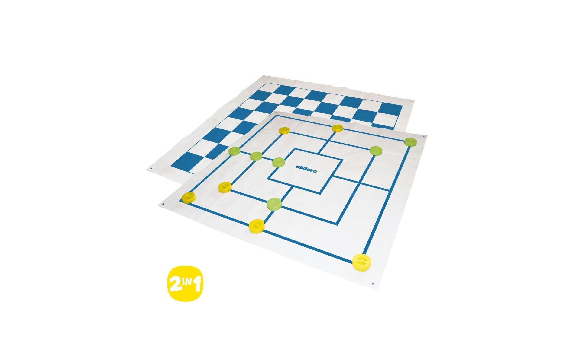 XXL 2in1 Dame und Mühlespiel