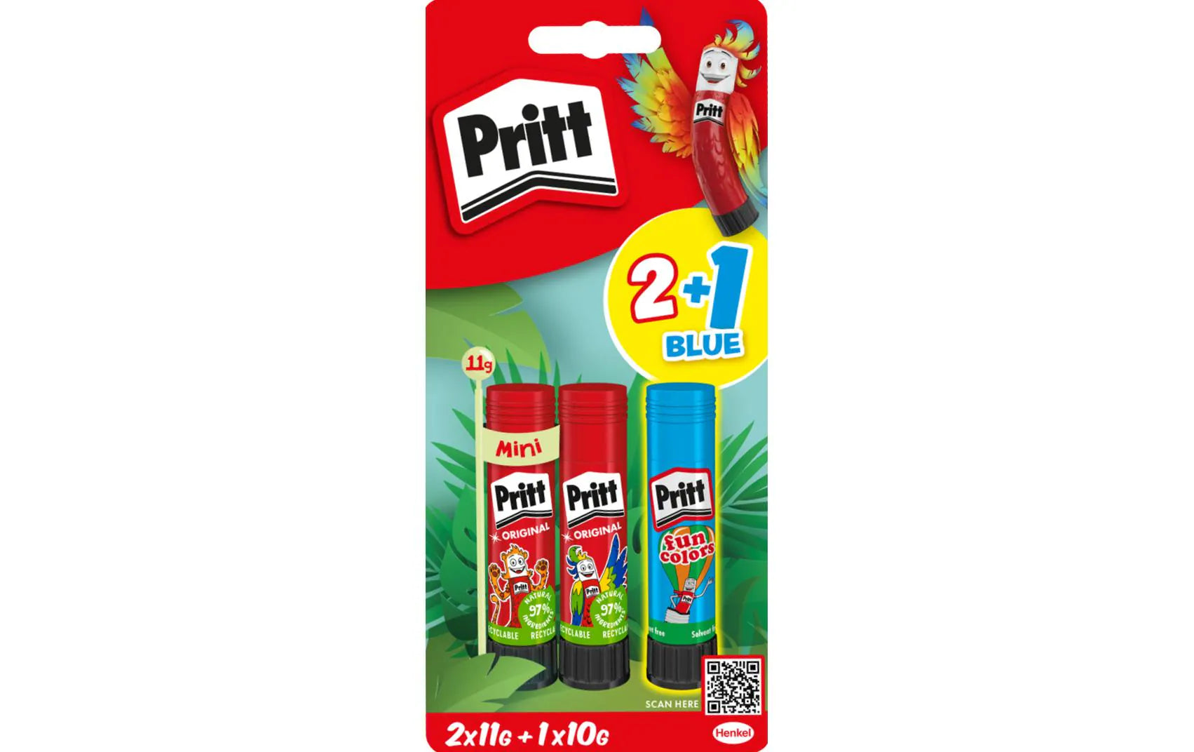 Pritt Klebestift 2x11g + 1x10g