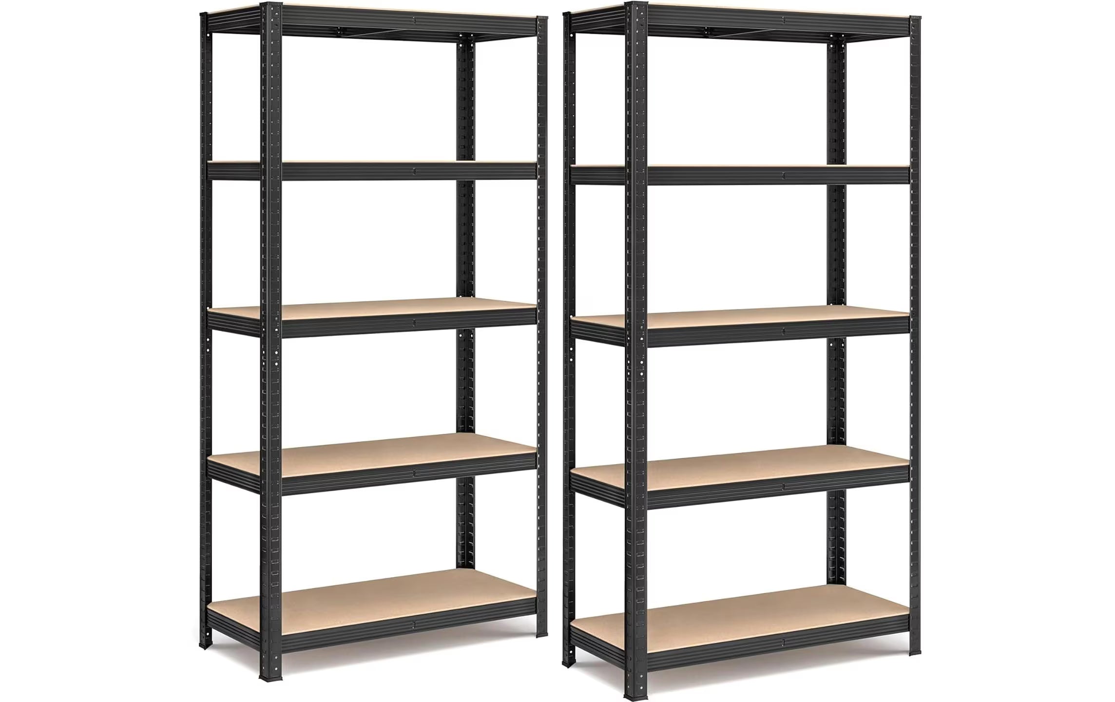 Songmics Regal, 2 Stück, Schwarz-Braun