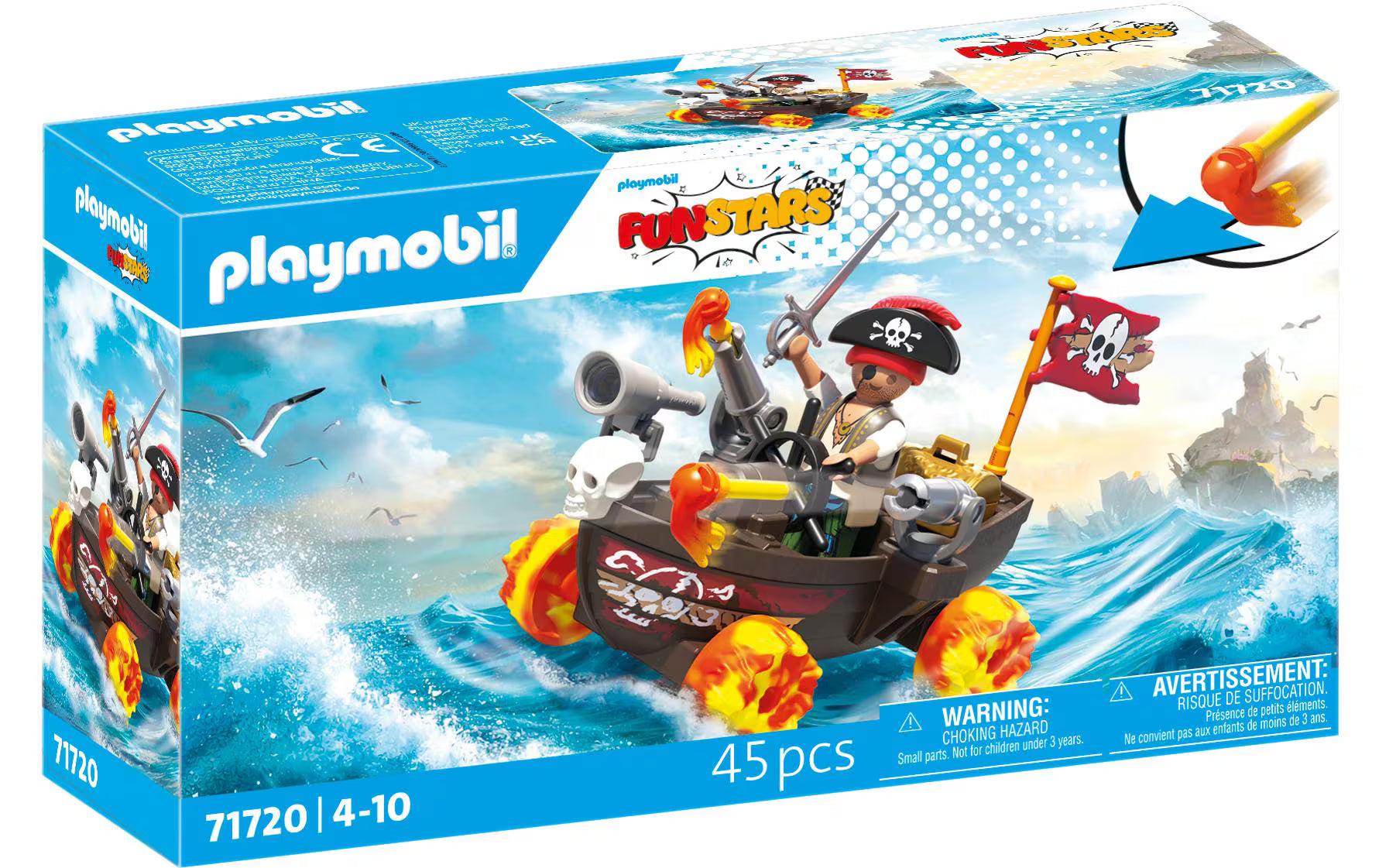 Rasendes Piratenboot