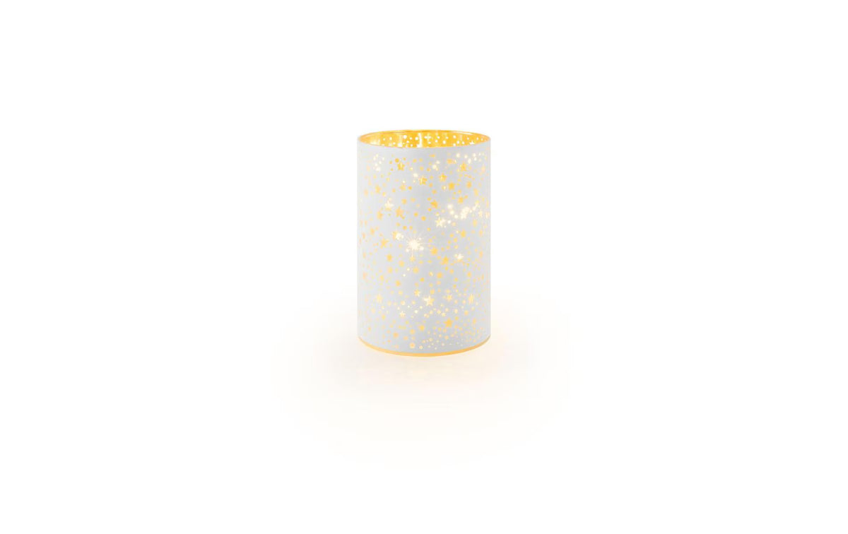 STT Windlicht Stars weiss S