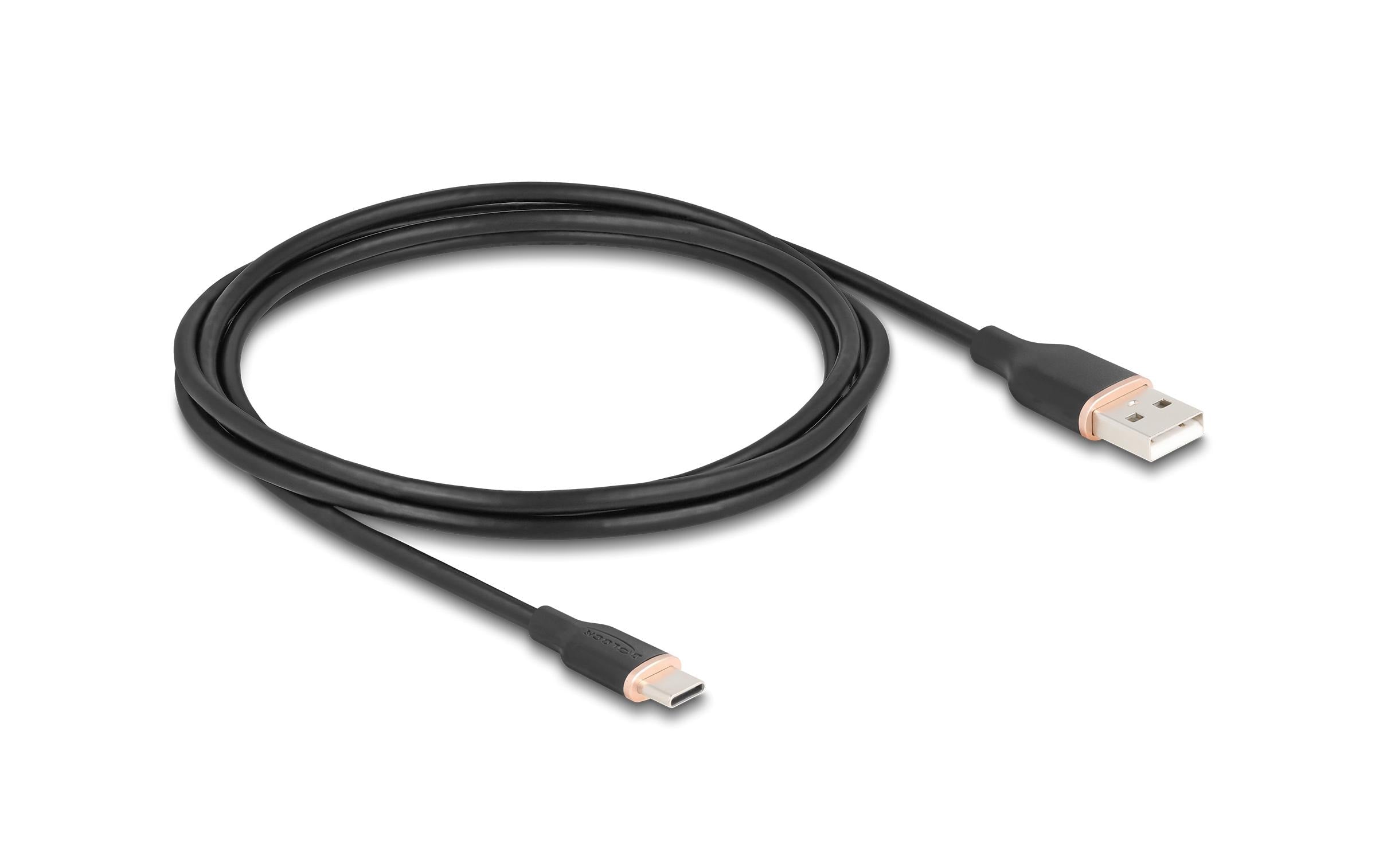 Delock, USB 2.0-Kabel Silikon USB A - USB C