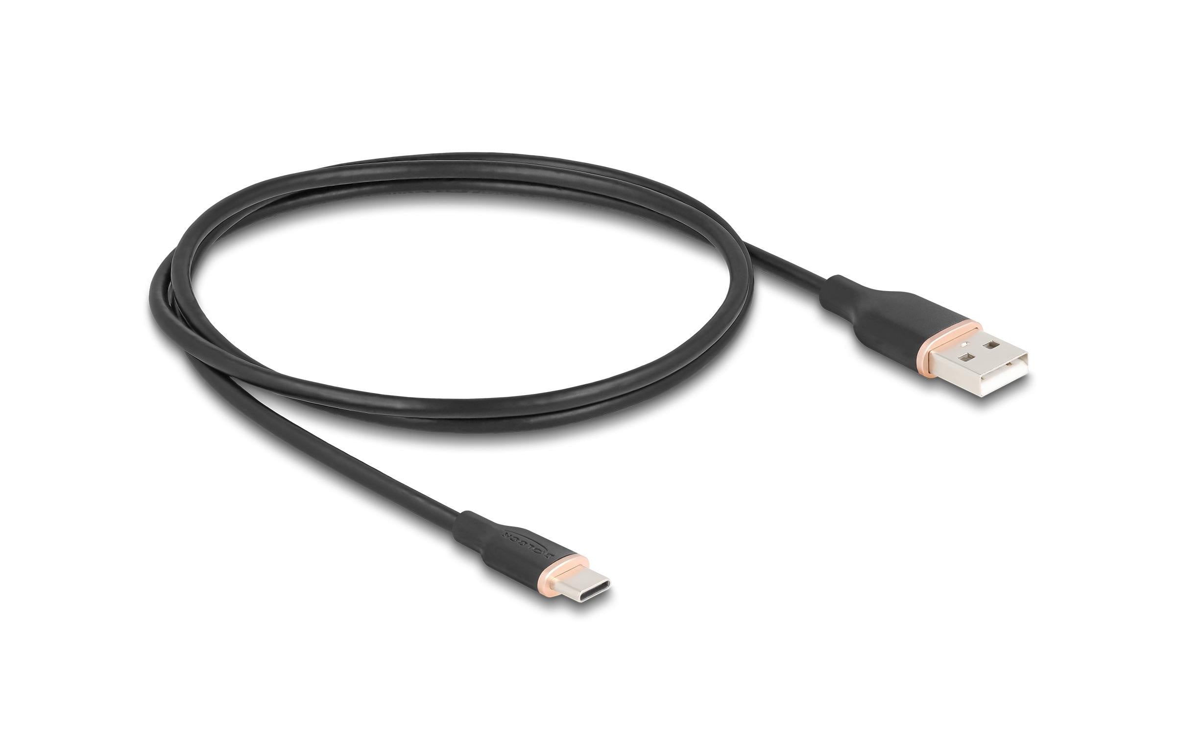 Delock, USB 2.0-Kabel Silikon USB A - USB C