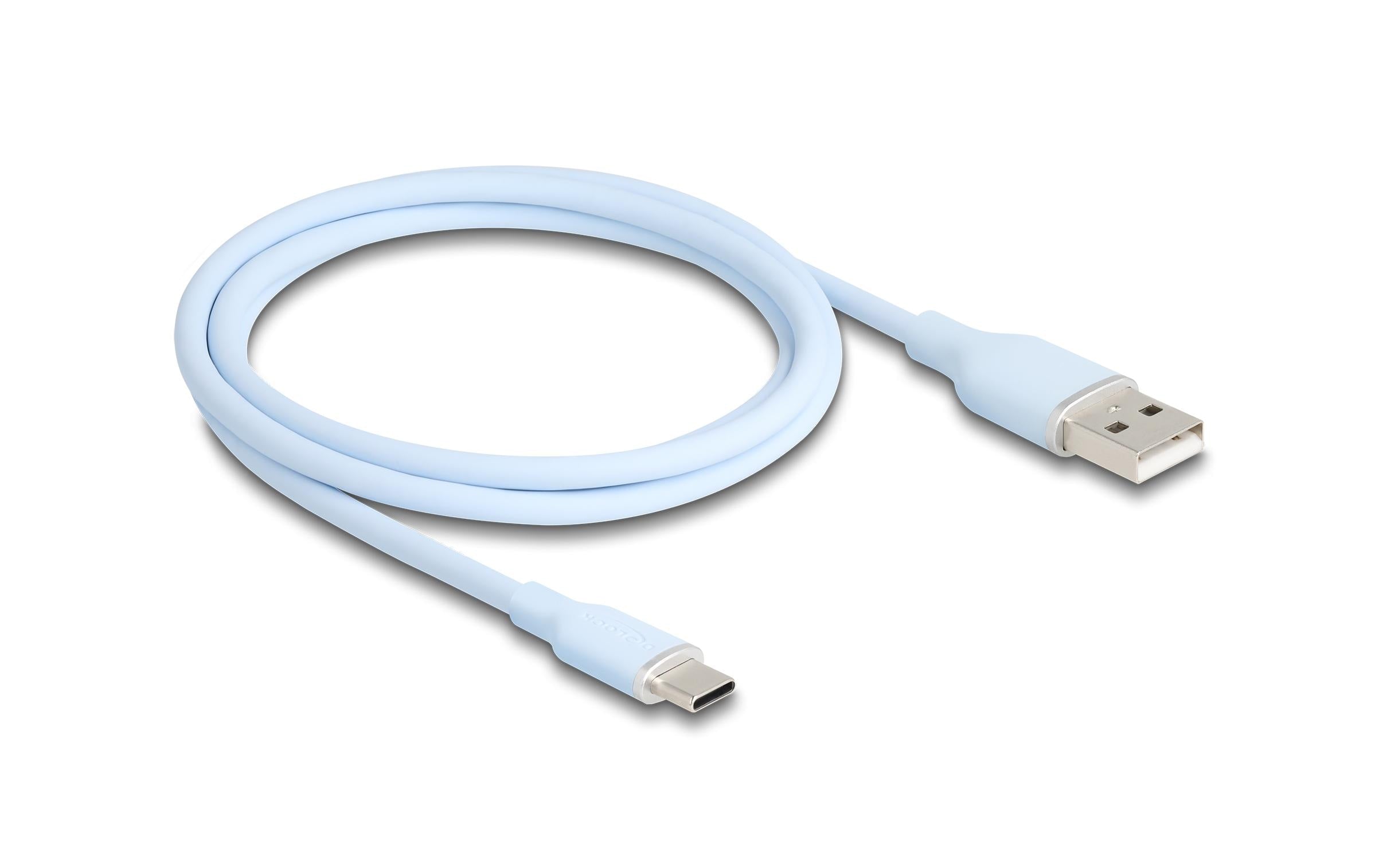 Delock, USB 2.0-Kabel Silikon USB A - USB C