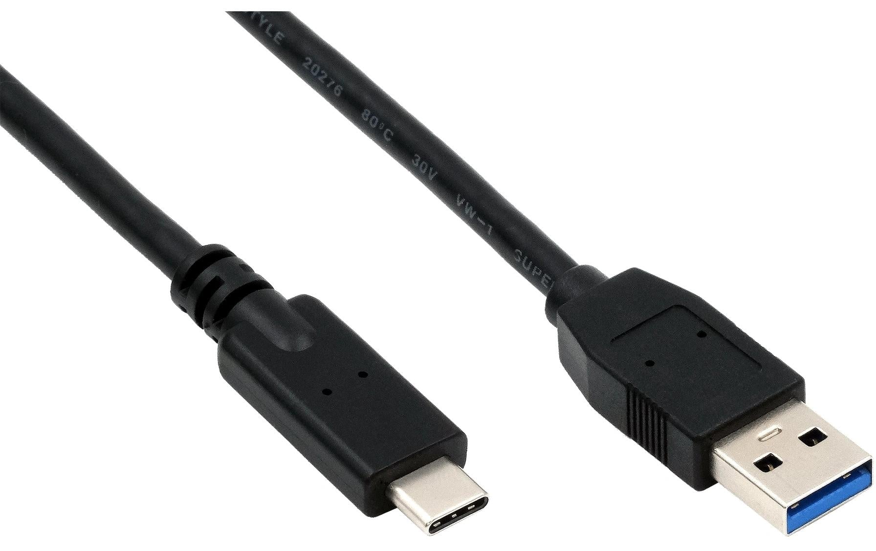 EXSYS EX-K1584-5.0, USB3.2 C-A, 5m, schwarz