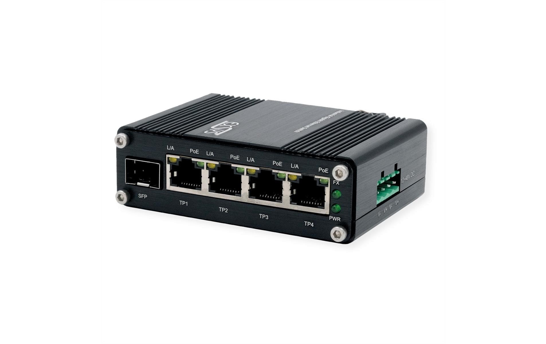 EXSYS EX-62020POE-SFP, 4+1-Port Switch