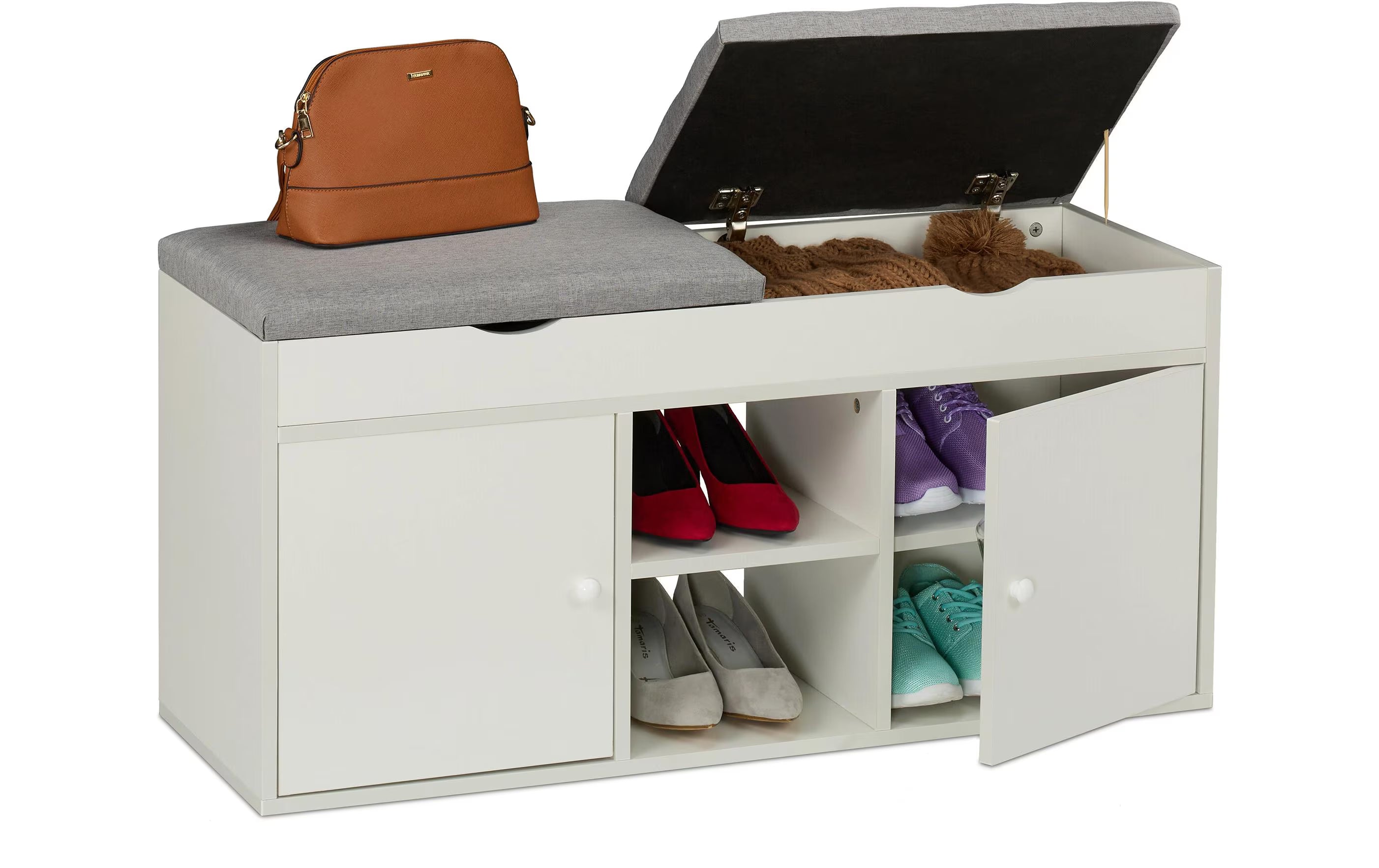 relaxdays Schuhbank mit Sitzfläche